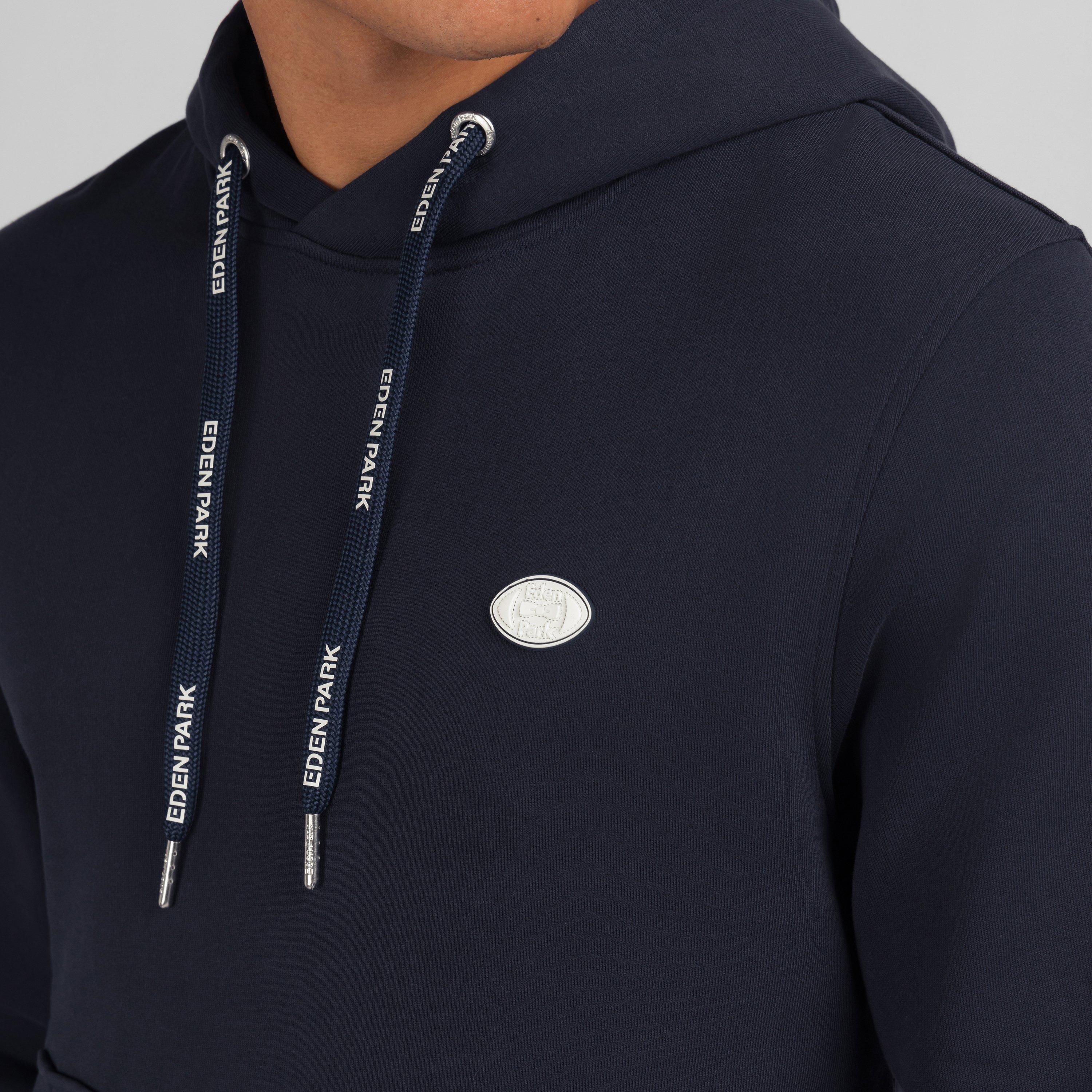 Blf - Eden Park - Plain blue hooded sweatshirt - 3