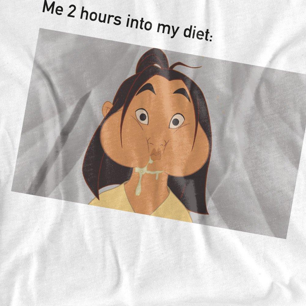 White - Disney - Mulan Diet Fail Meme T-Shirt White - 2