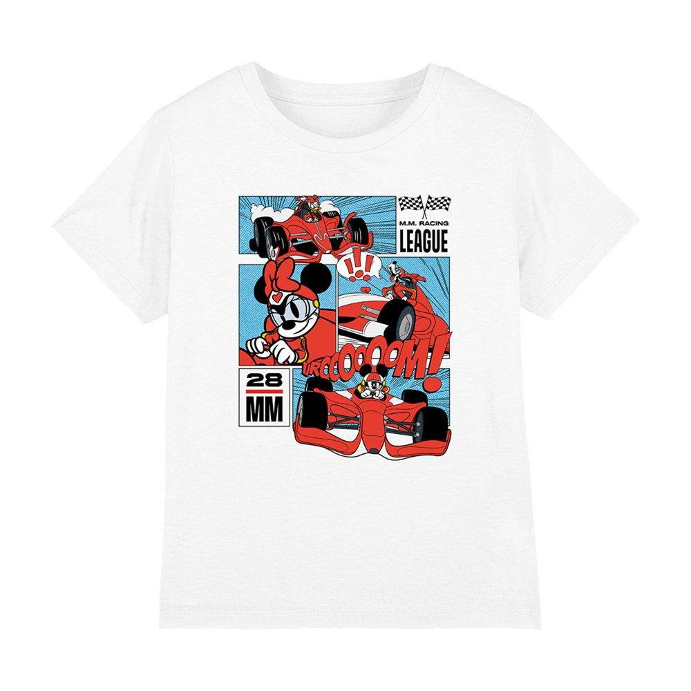 White - Disney - Mickey And Friends Racing Comic Kids T-Shirt Whit - 1