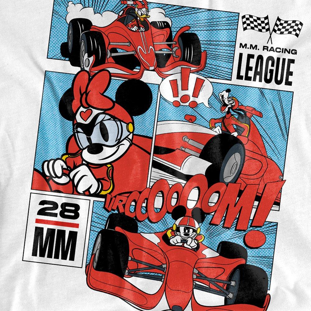 White - Disney - Mickey And Friends Racing Comic Kids T-Shirt Whit - 2