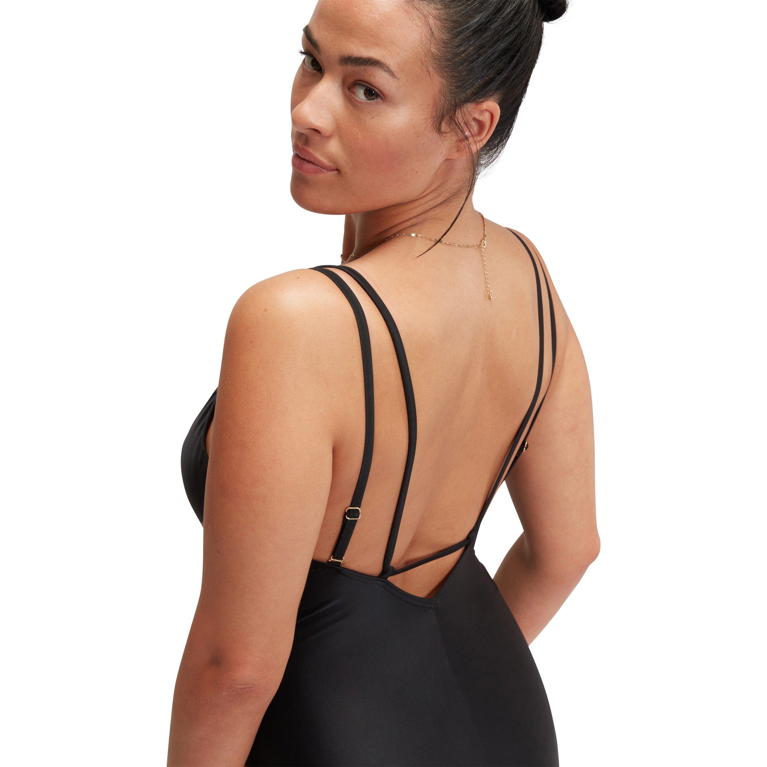 Zwart - Speedo - Womens Shaping Strappy 1 Piece - 6