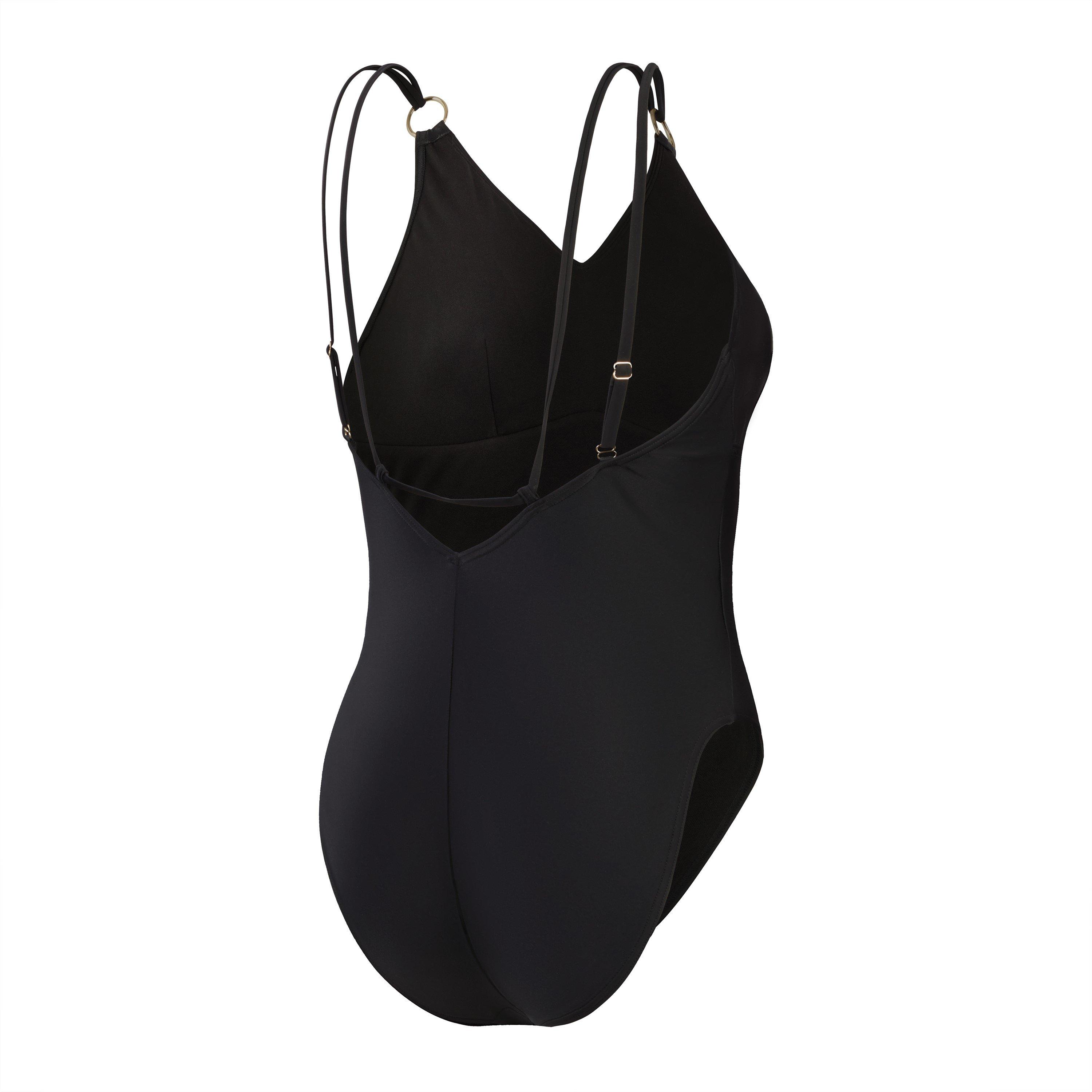 Zwart - Speedo - Womens Shaping Strappy 1 Piece - 4