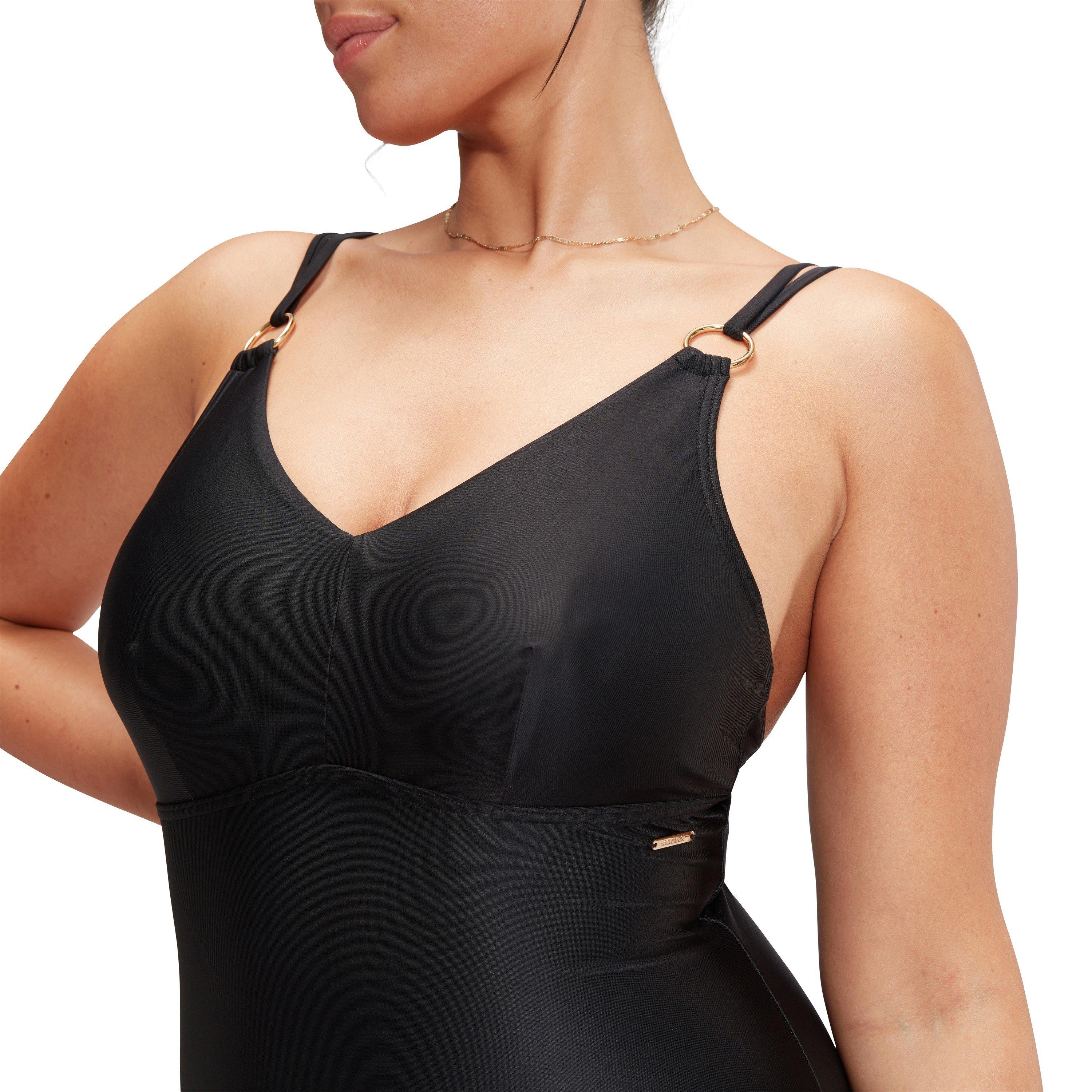 Zwart - Speedo - Womens Shaping Strappy 1 Piece - 5