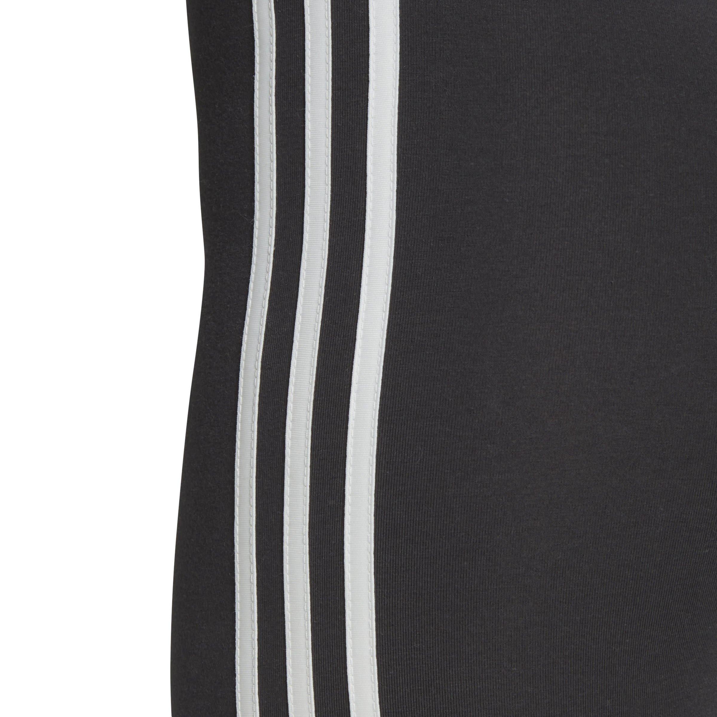 Black/Carbon/Mg - adidas - Essentials 3-Stripes Colourblock Cotton Leggings Womens - 8