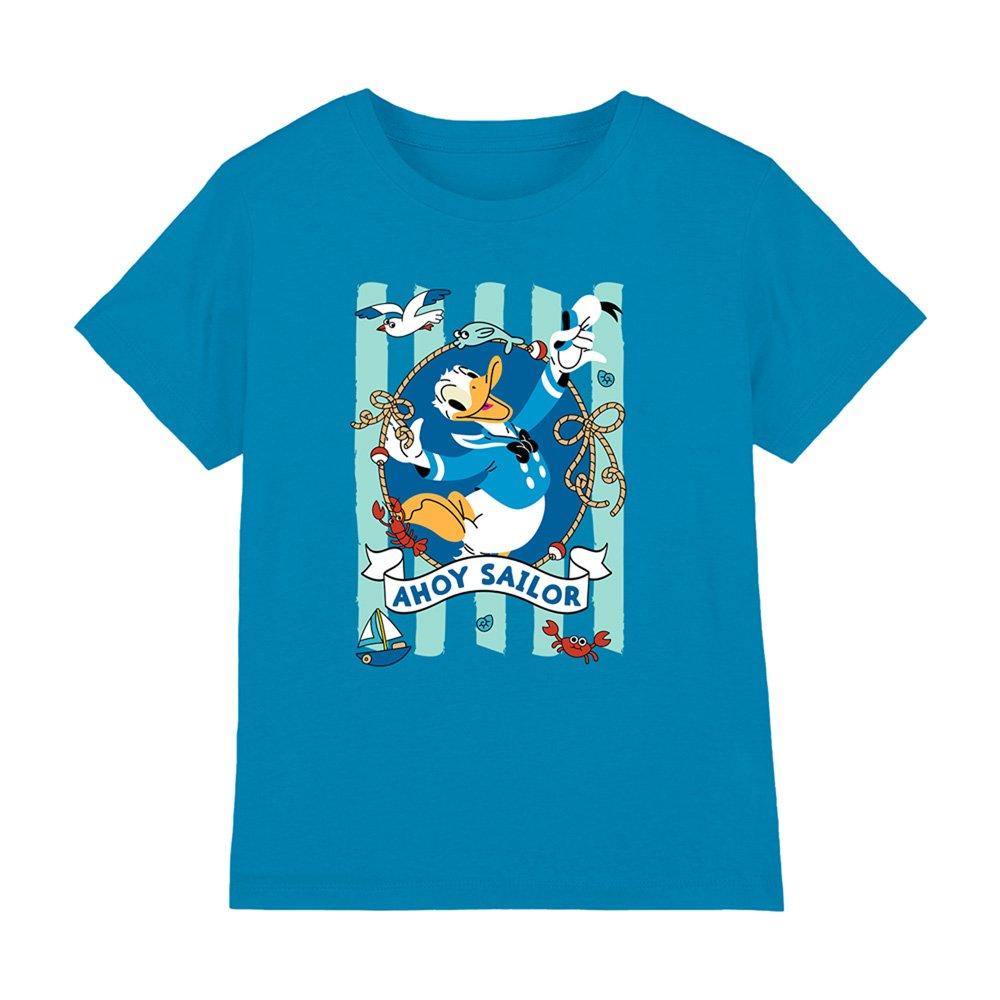 Turquoise - Disney - Donald Duck Ahoy Sailor Kids T-Shirt Turquoise - 1