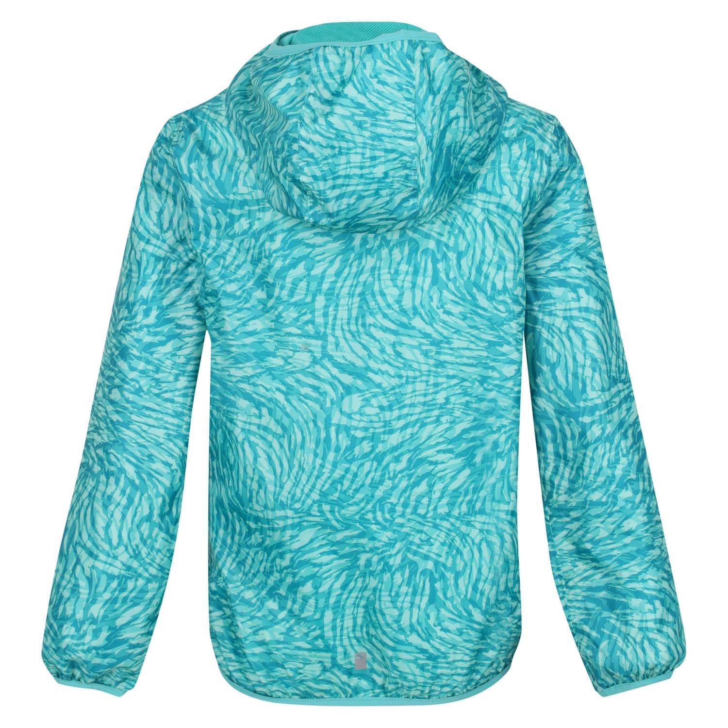 Blue - Regatta - Printed Lever Waterproof Jacket - 4