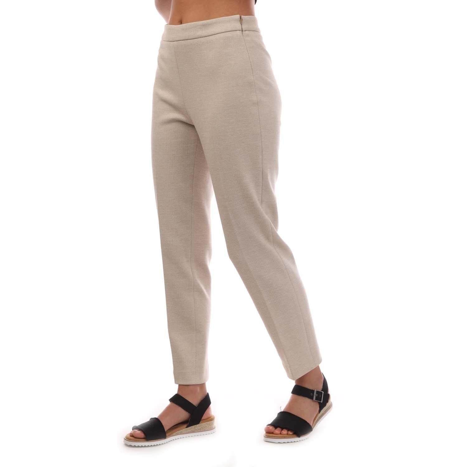 Beige - Boss - Tilunara Regular-Fit Cropped Trousers - 3