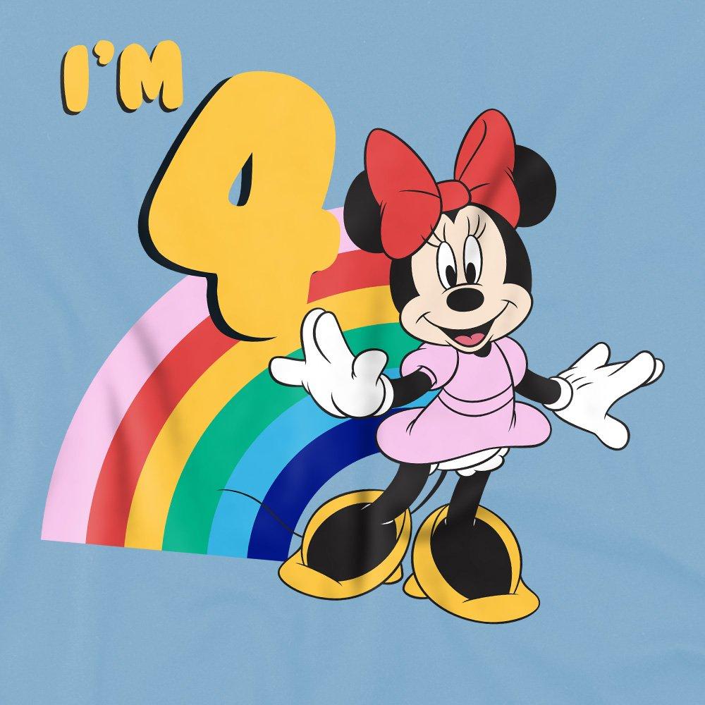Light Blue - Disney - Minnie Mouse Rainbow 4th Birthday Shirt kids t-shi - 2