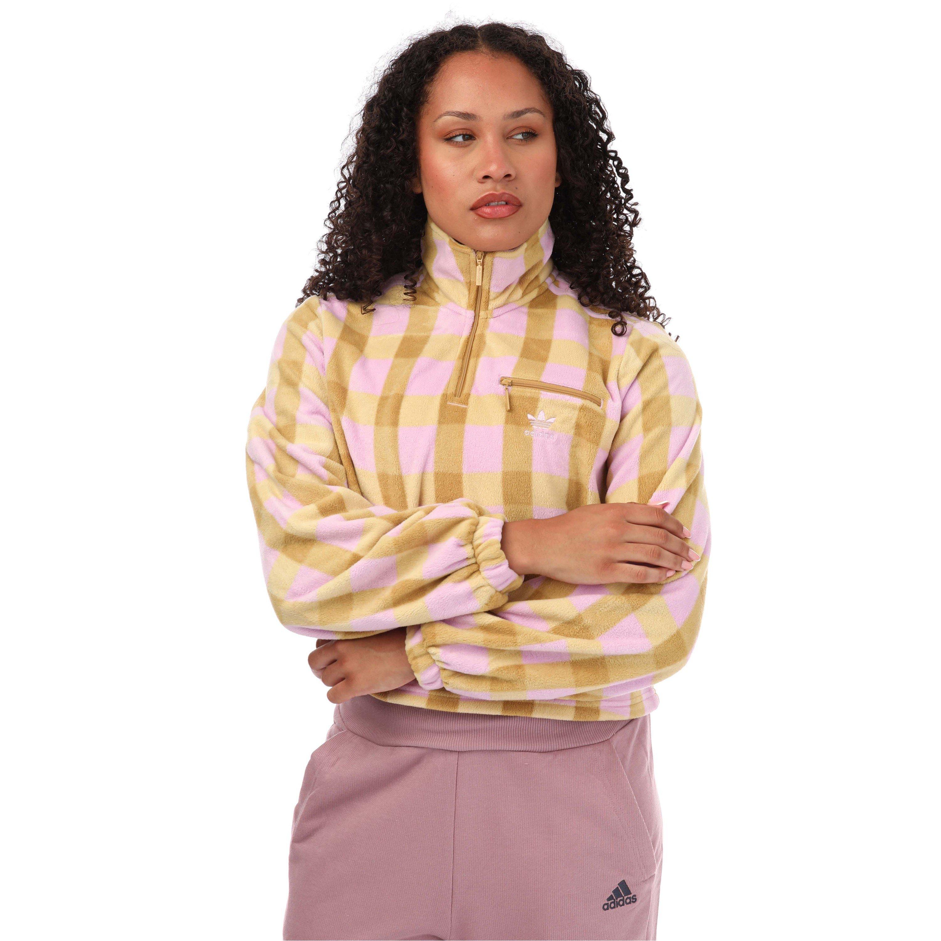 Multi Colour - adidas Originals - Half Zip Polar Fleece Sweatshirt - 1