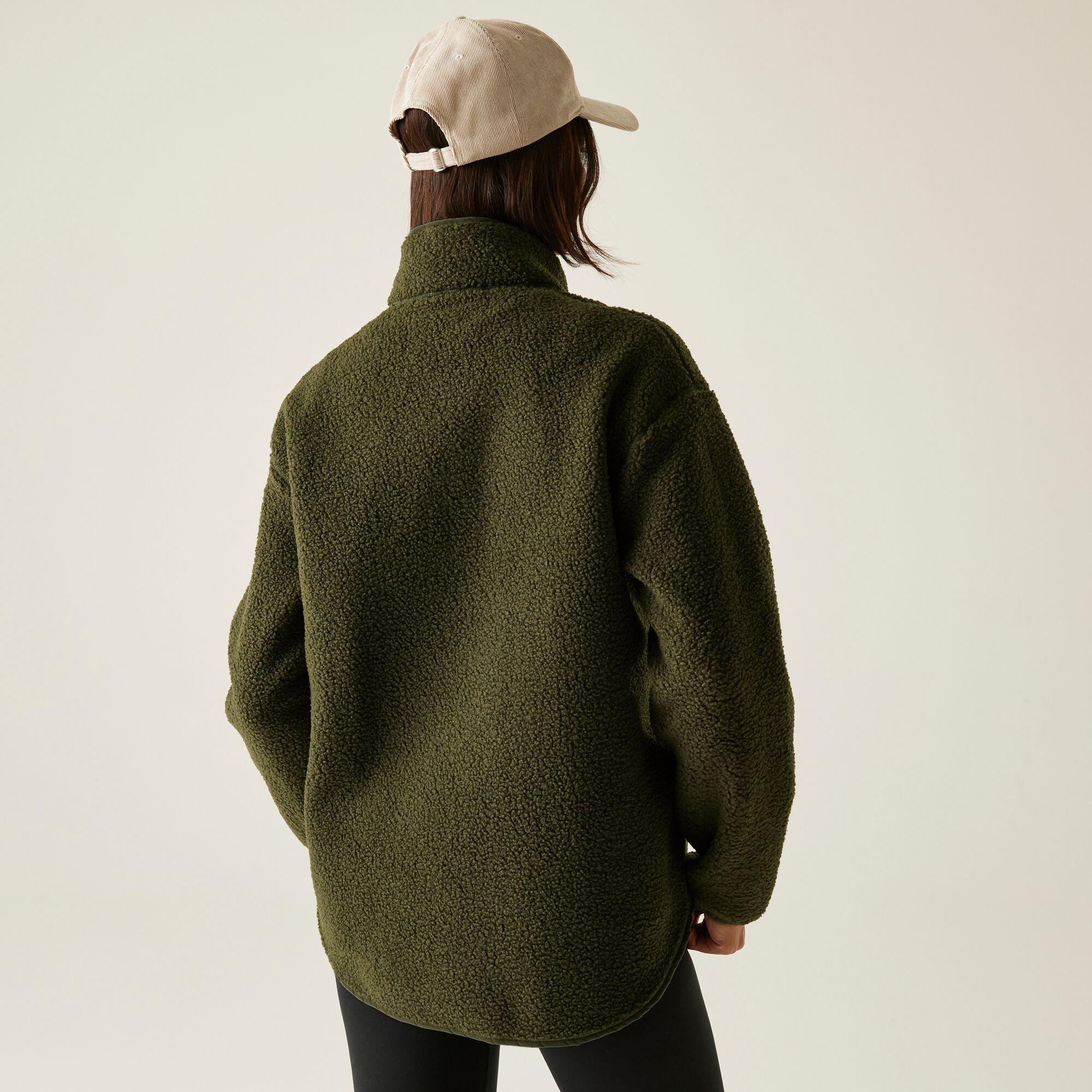 Dark Khaki - Regatta - Womens Frankie Borg Half Zip Fleece - 2