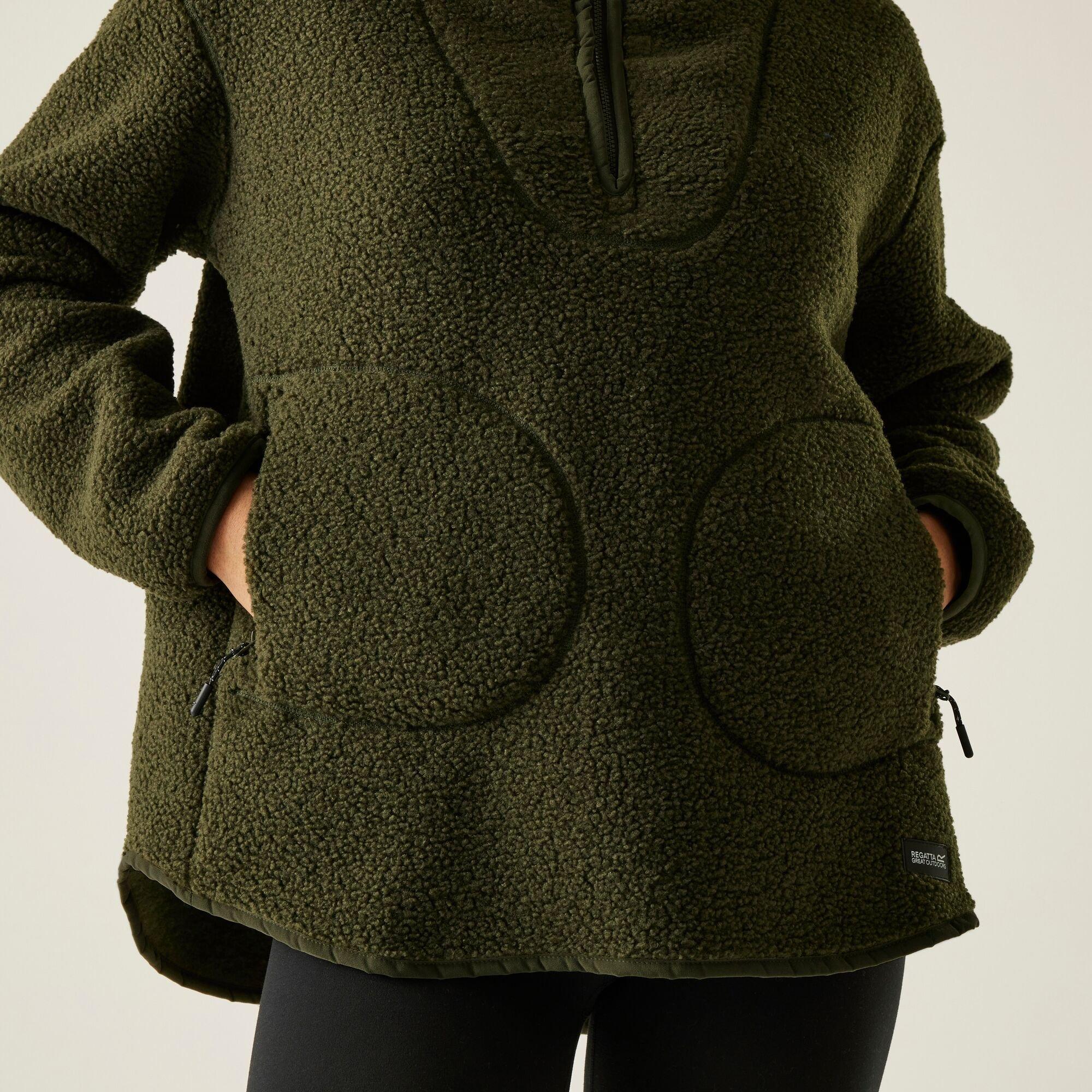 Dark Khaki - Regatta - Womens Frankie Borg Half Zip Fleece - 5