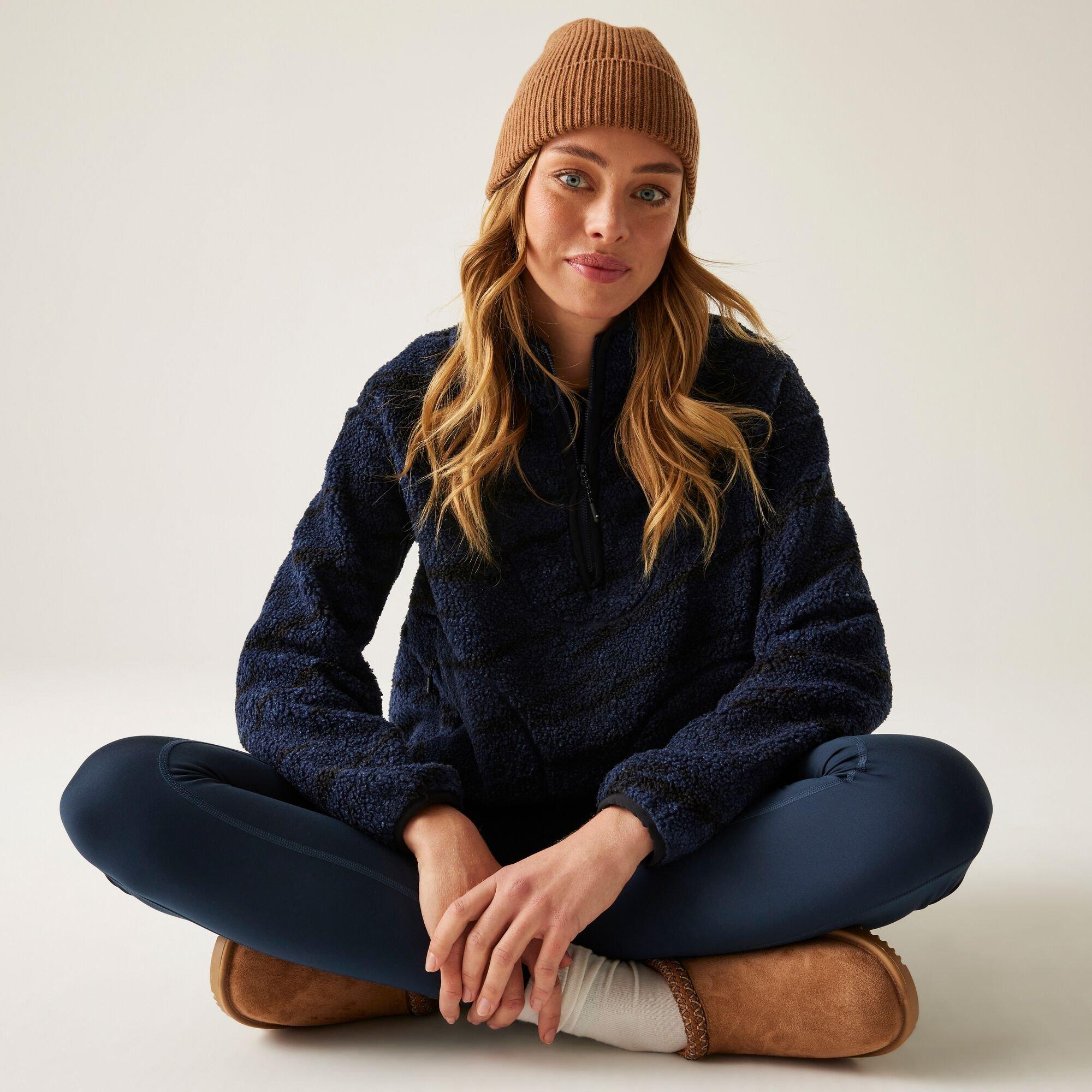 Regatta Women's Frankie Borg Half Zip Fleece - Navy Blue - 20