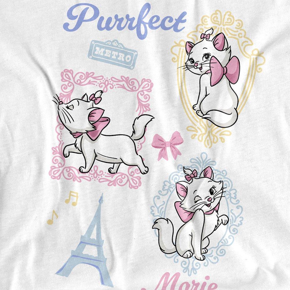 White - Disney - Marie Purrfect Frames Paris Kids T-Shirt White - 2