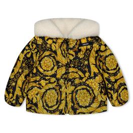 Versace All Over Barocco Print Coat Infant Girls