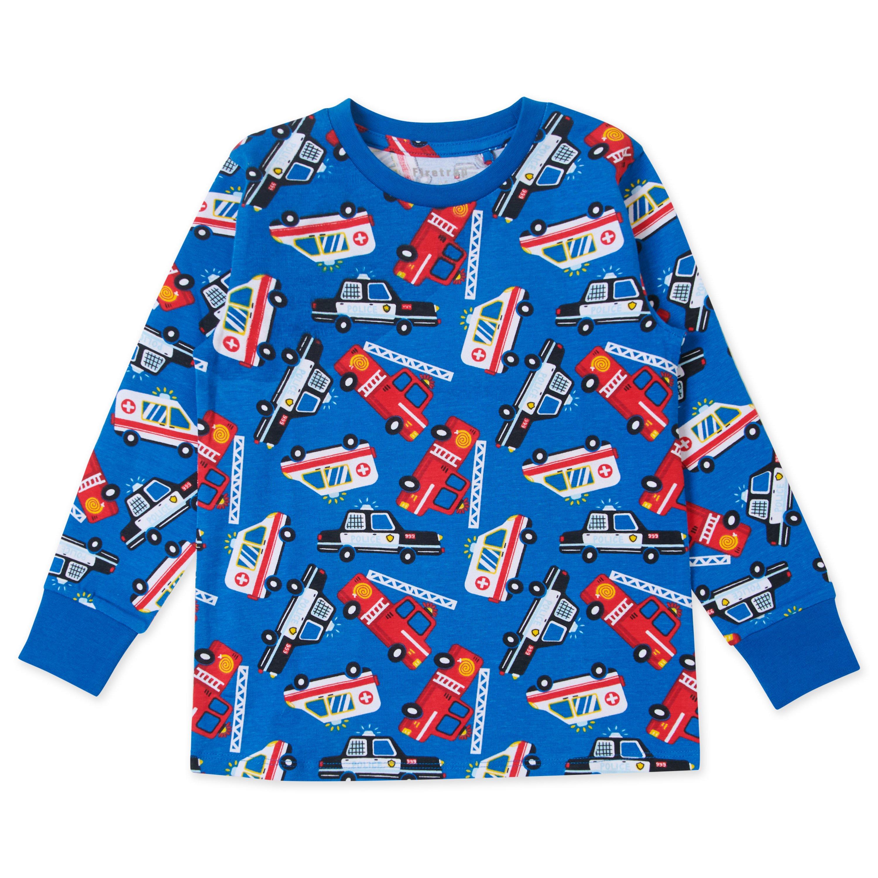 Marineblauw/Multi - Firetrap - Long-Sleeve Pyjama Set - 10