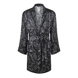 Versace Icon Barocco Print Belted Robe