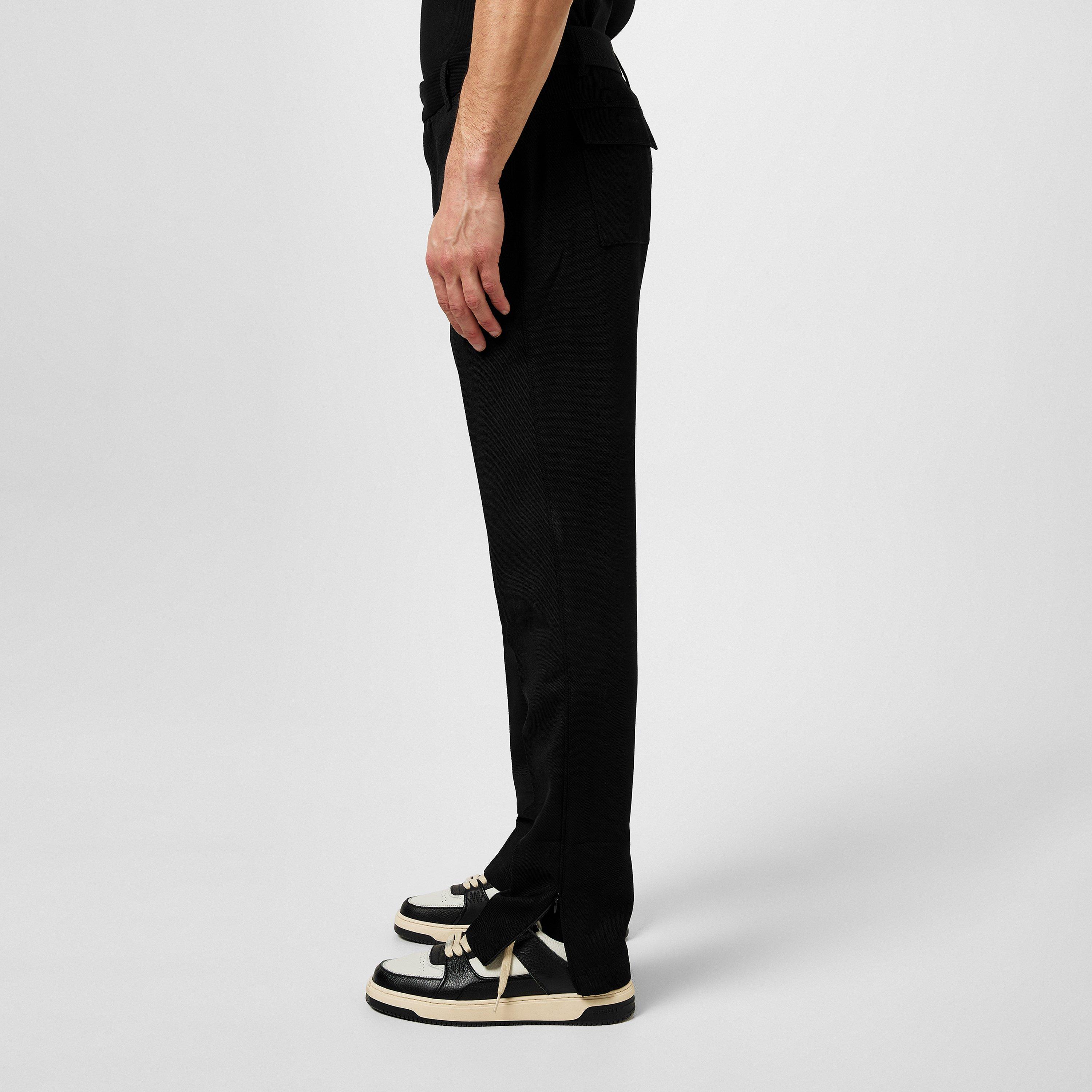 Black - Represent - Men's Rep Split Pant, Stepped Split Hem Trousers - 2