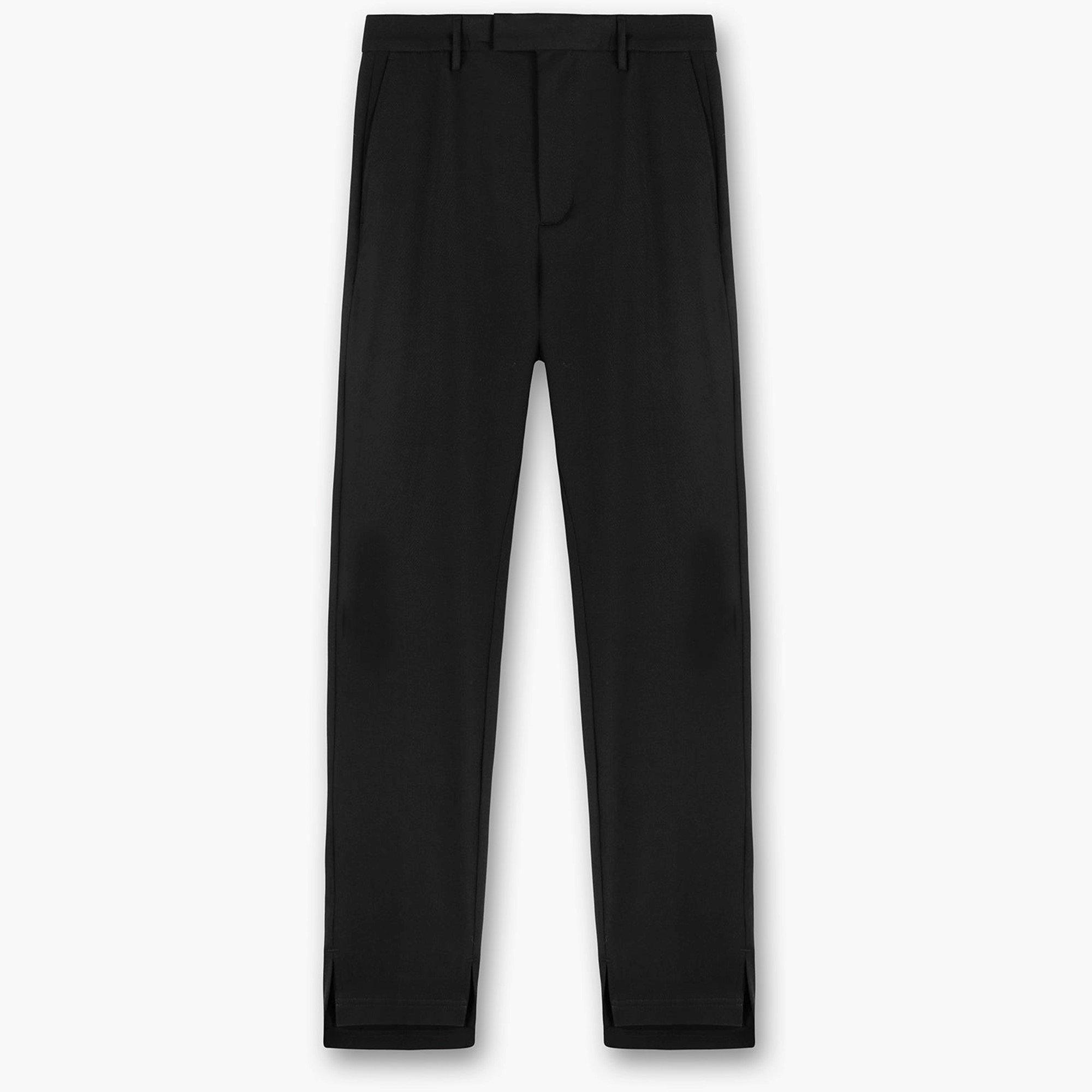 Black Pinstripe - Represent - Men's Step Stepped Cuff Tailored Trousers - 1