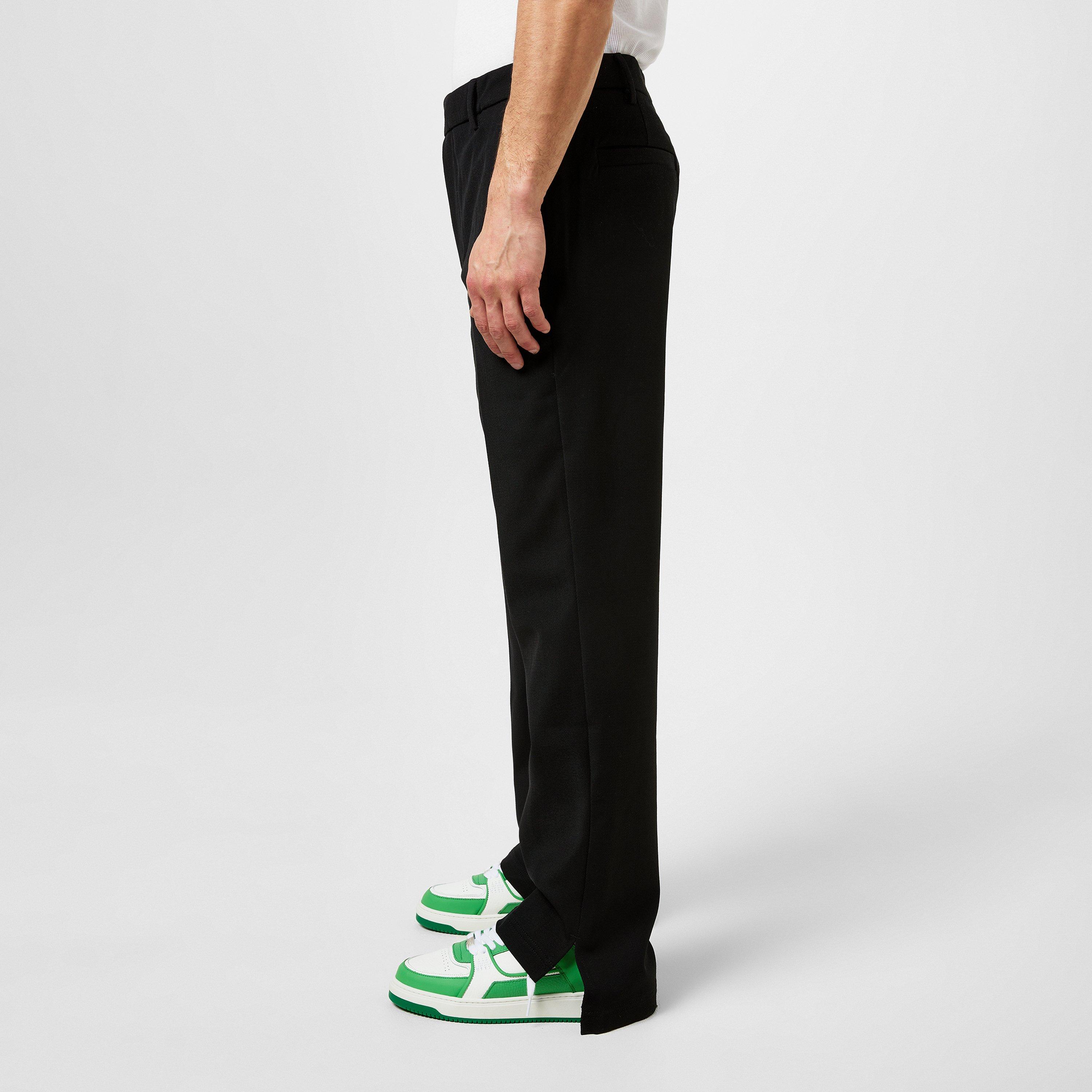 Black Pinstripe - Represent - Men's Rep Step Hem Pant, Stepped Hem Trousers - 2