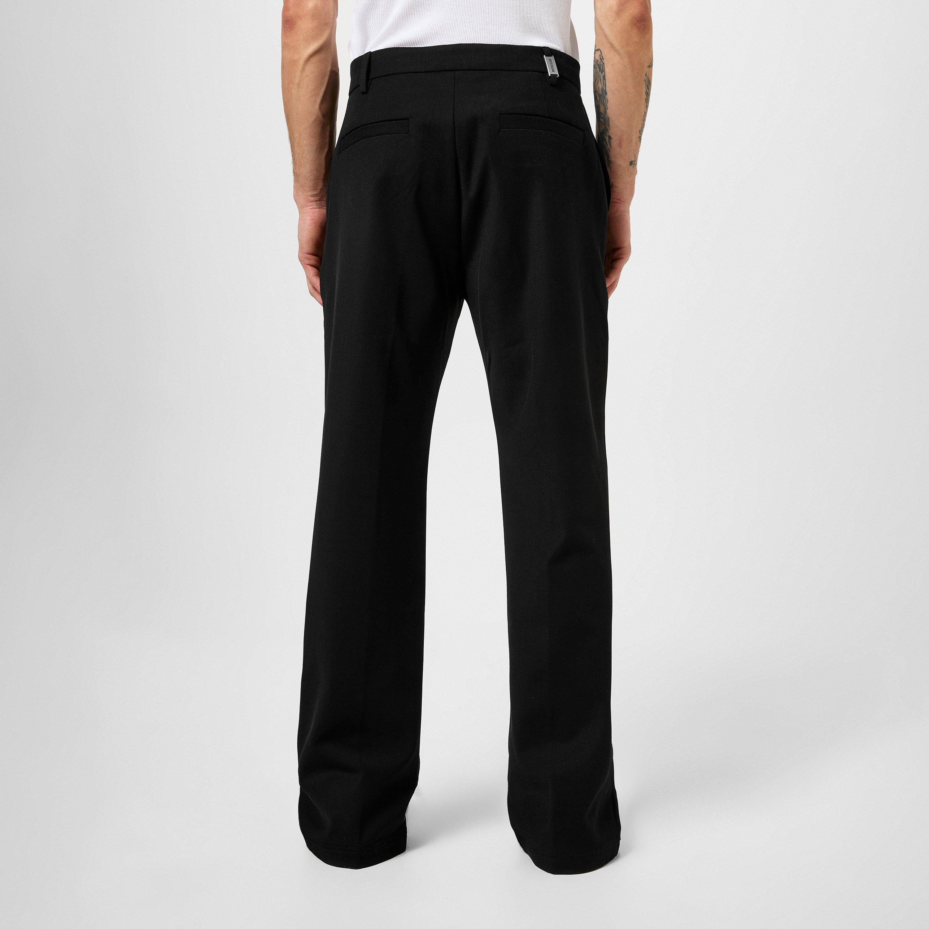 Black Pinstripe - Represent - Men's Rep Step Hem Pant, Stepped Hem Trousers - 3