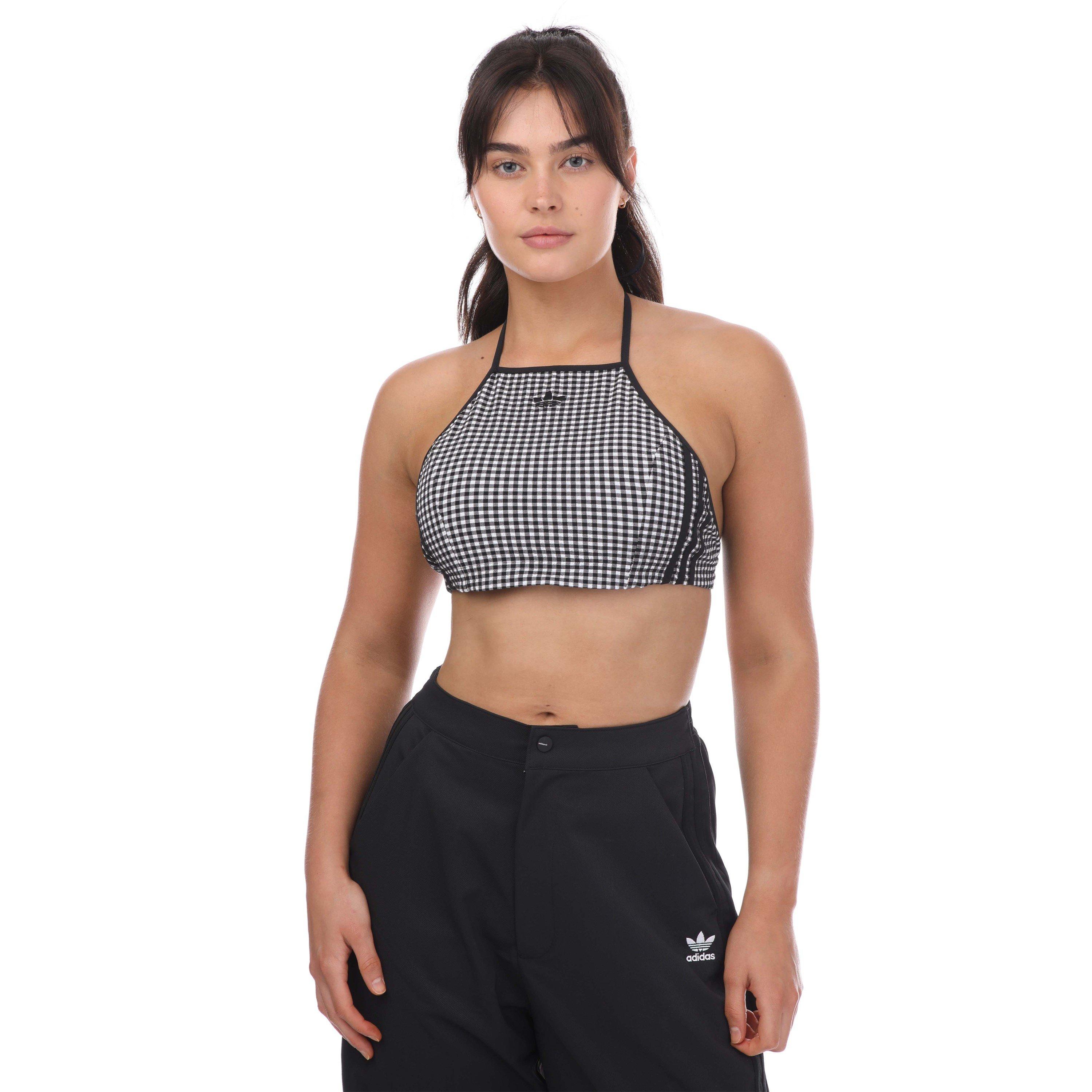 White Black - adidas Originals - Gingham Top - 1