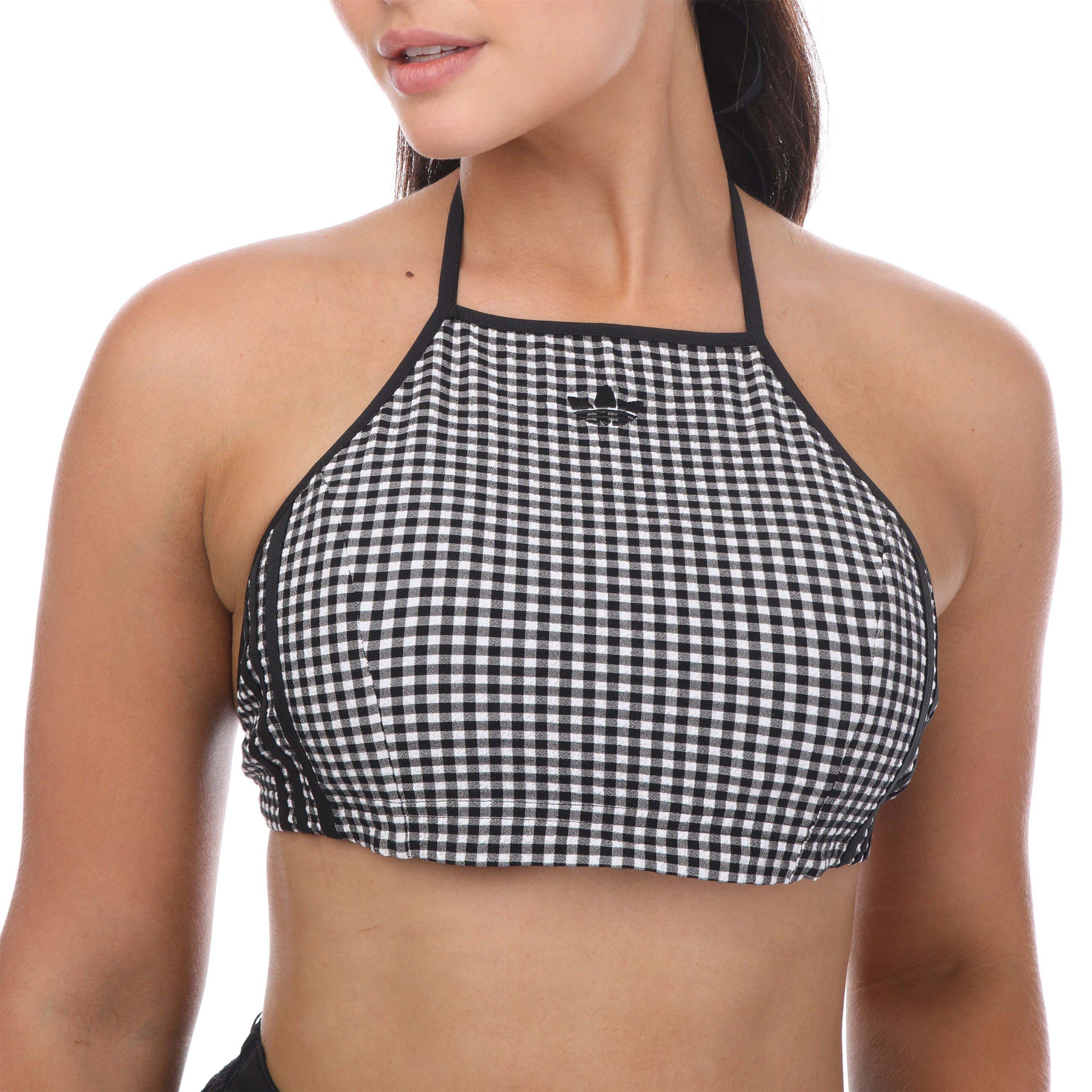 White Black - adidas Originals - Gingham Top - 4