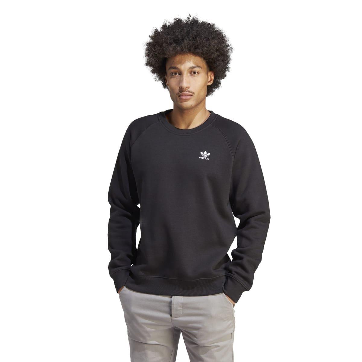 Black - adidas Originals - Trefoil Essentials Crewneck Sweatshirt - 3