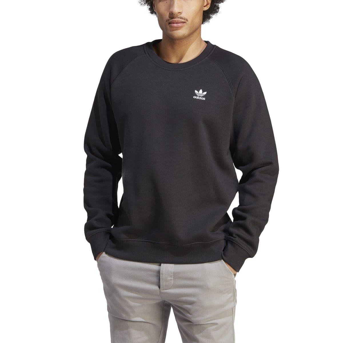 Black - adidas Originals - Trefoil Essentials Crewneck Sweatshirt - 4