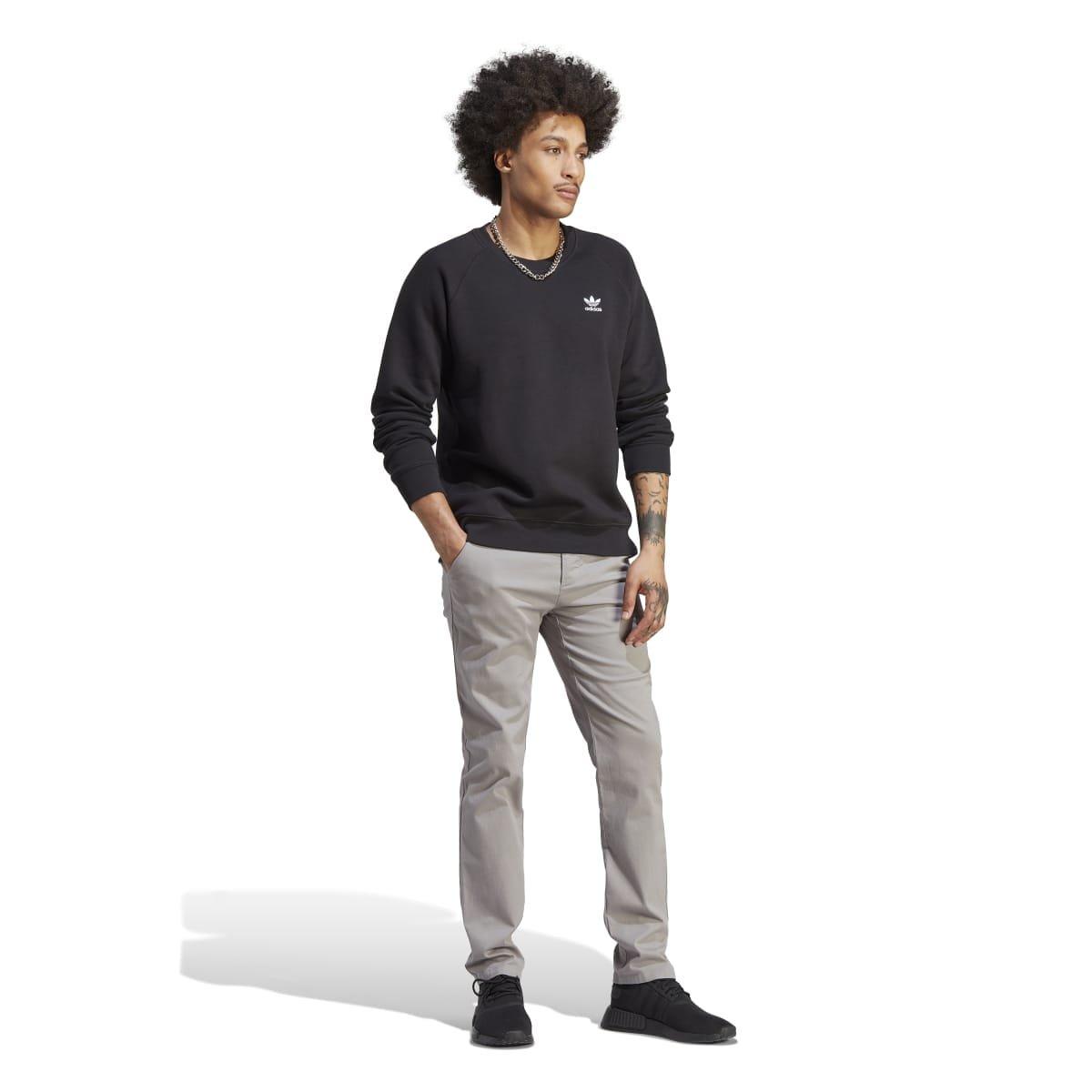 Black - adidas Originals - Trefoil Essentials Crewneck Sweatshirt - 6