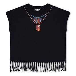 Marcelo Burlon Feather Fringe Crop Top Childrens