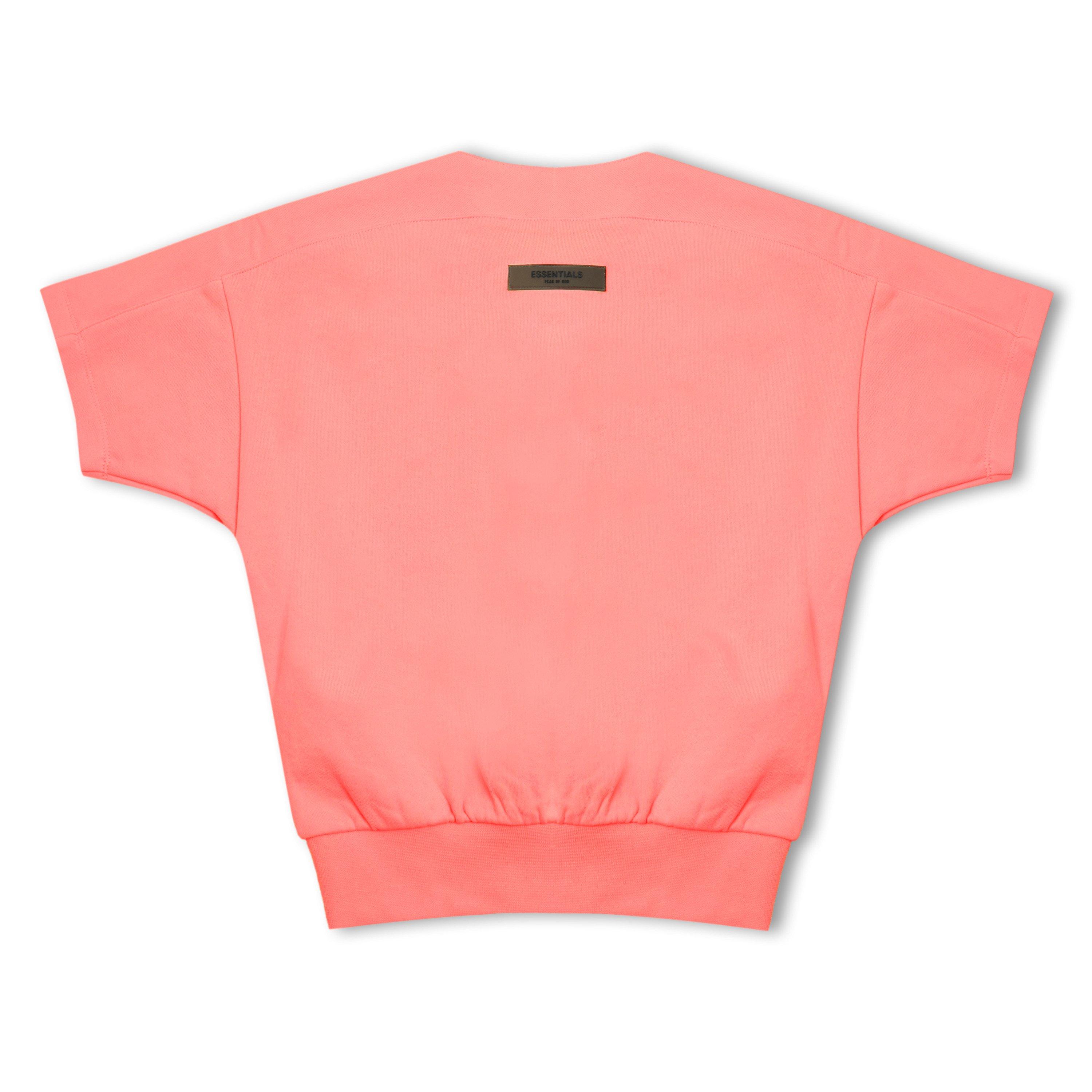 Coral - Fear Of God Essentials - Unisex Kids' Baseball Henley Long Sleeve T-Shirt - 2