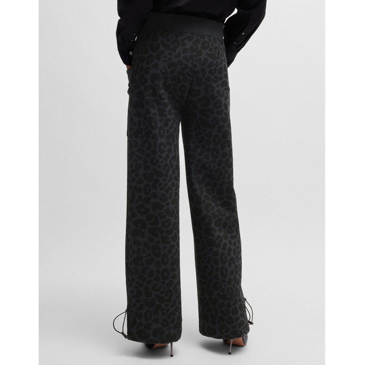 Black - Boss - Naomi X Boss Animal-Print Tracksuit Bottoms - 2
