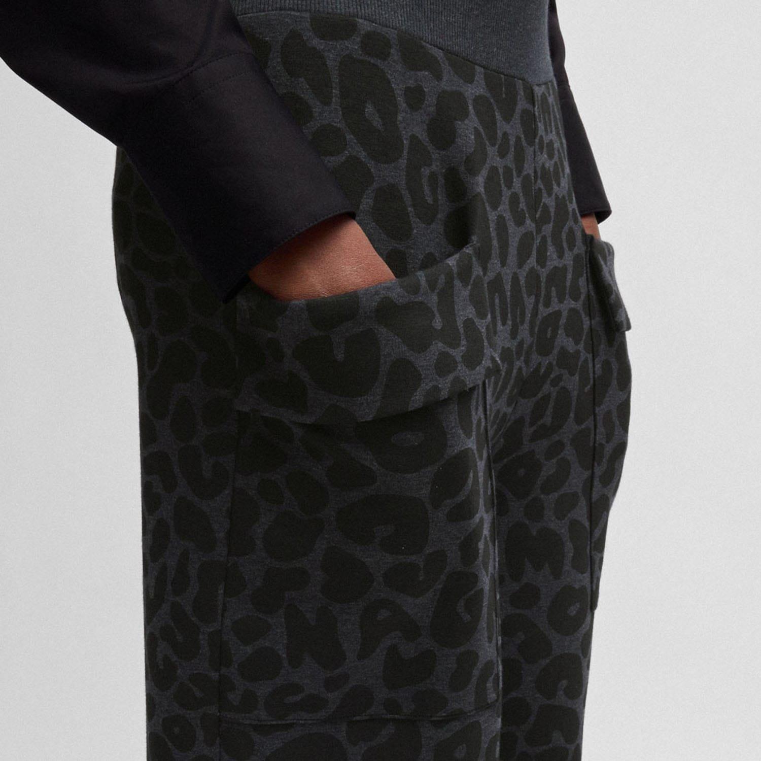Black - Boss - Naomi X Boss Animal-Print Tracksuit Bottoms - 3