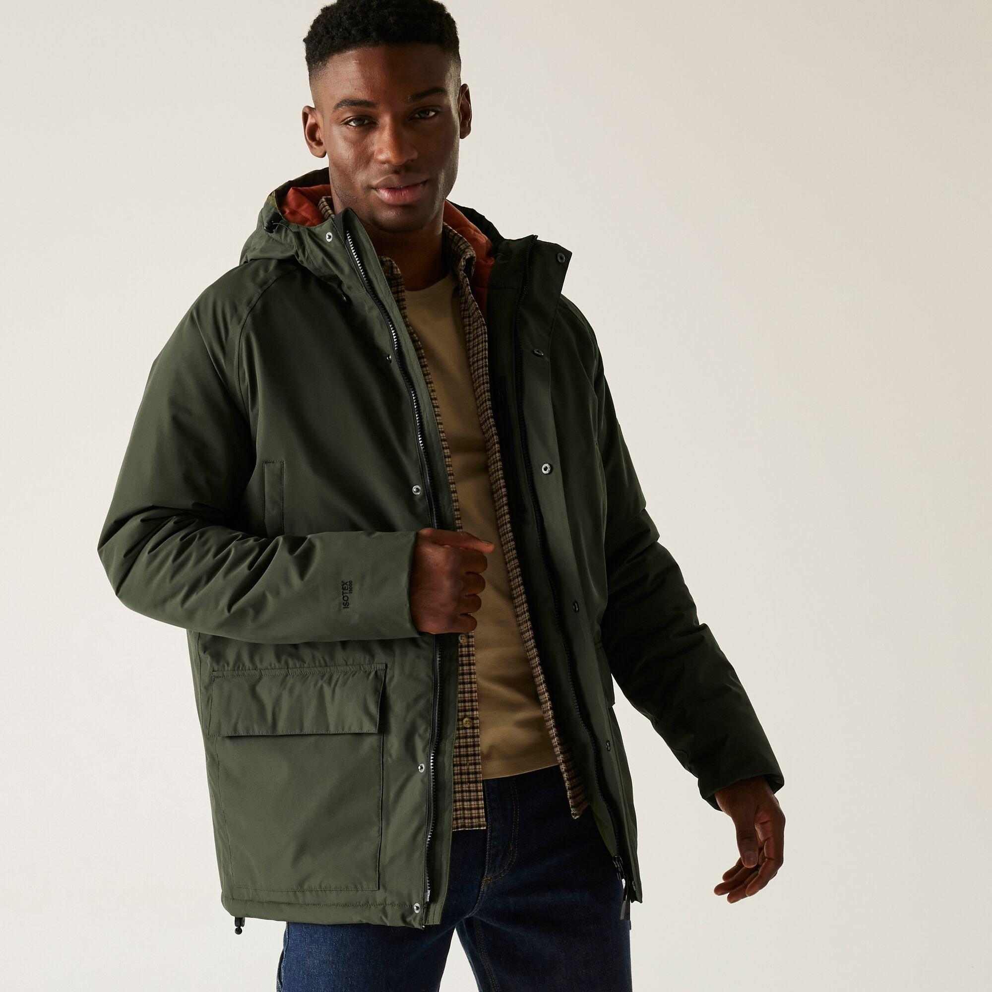 Dark Khaki - Regatta - Men's Savon Isotex 15000 Quilted Insulated Waterproof Jacket - 5