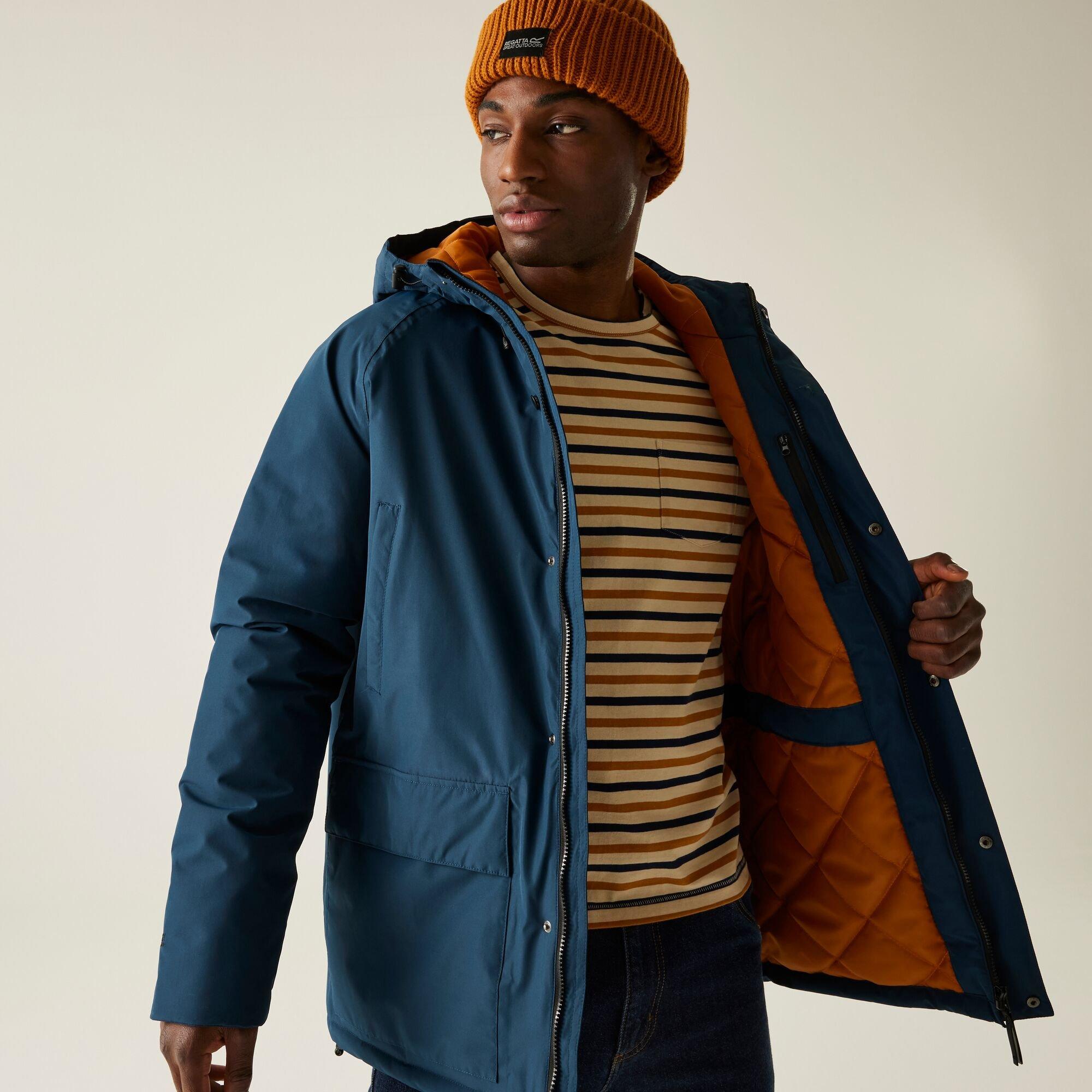 Navy Blue - Regatta - Men's Savon Isotex 15000 Quilted Insulated Waterproof Jacket - 4