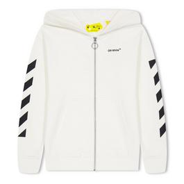 Off White Diag Zip up Hdy Ch99