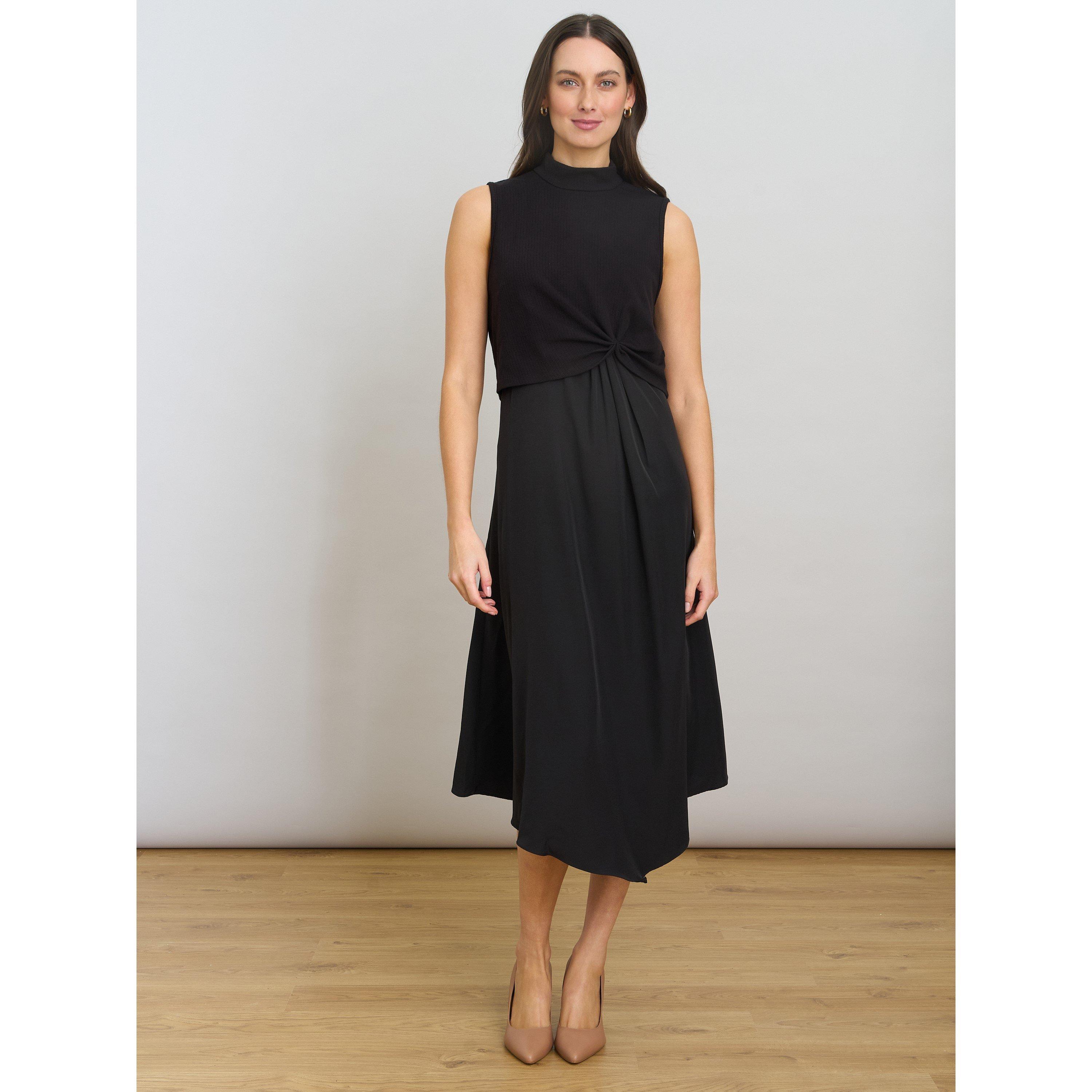 Black - Gina Bacconi - Ashlee Black Midi Dress - 2