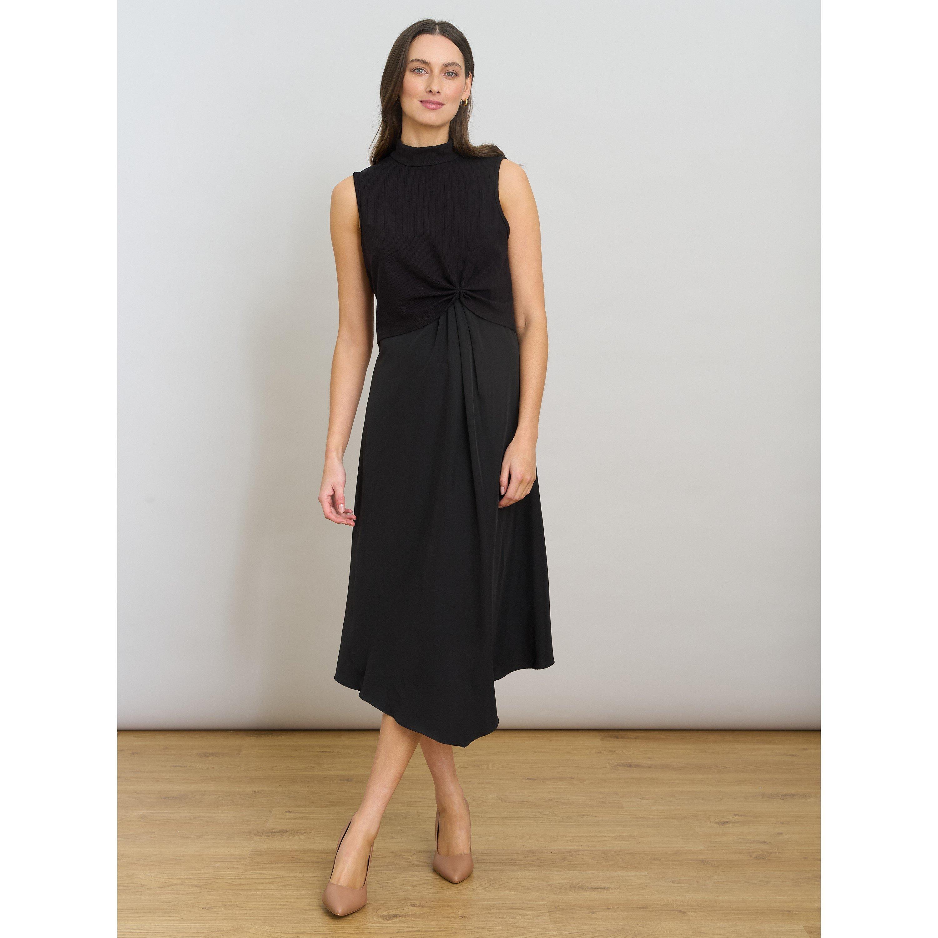 Black - Gina Bacconi - Ashlee Black Midi Dress - 4