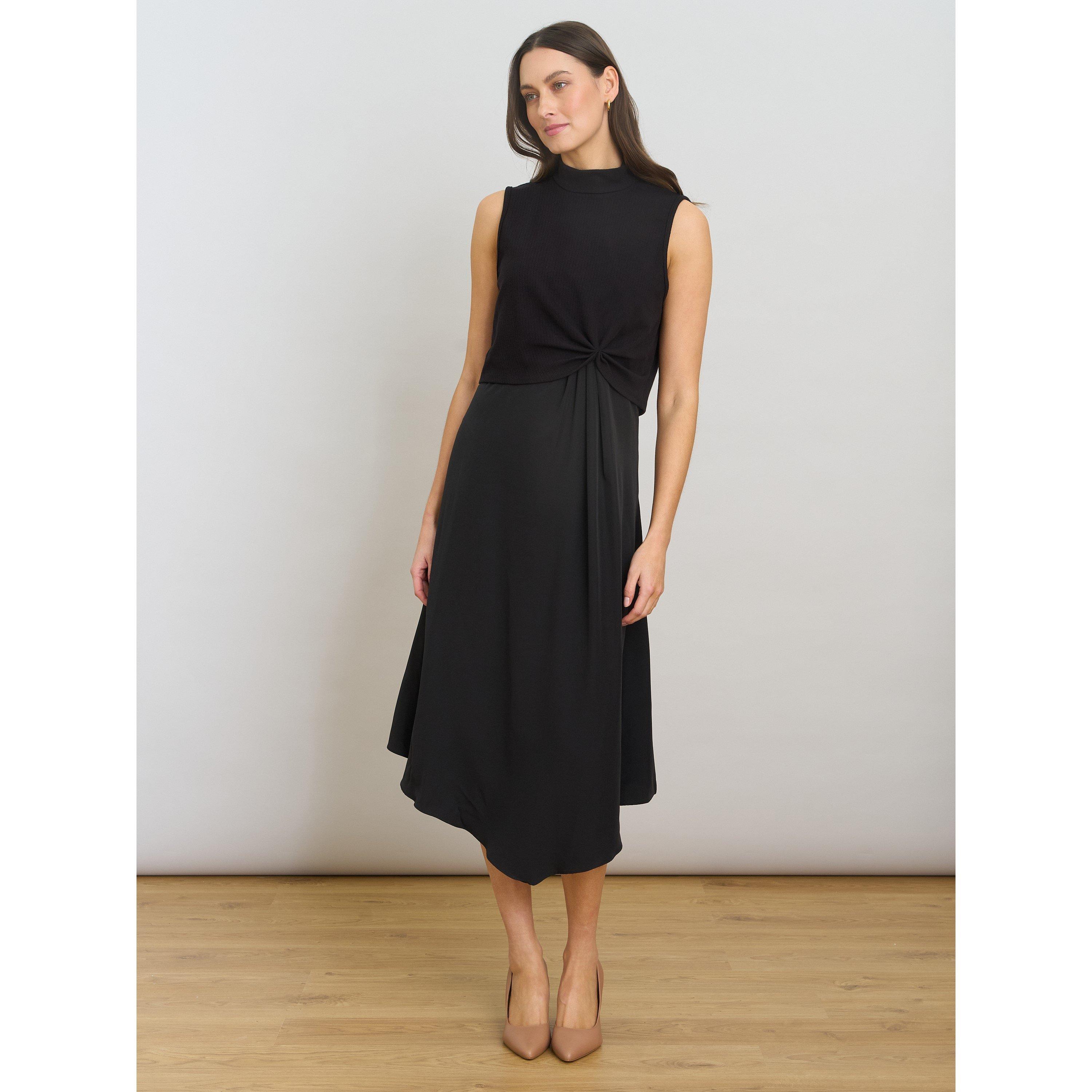 Black - Gina Bacconi - Ashlee Black Midi Dress - 6