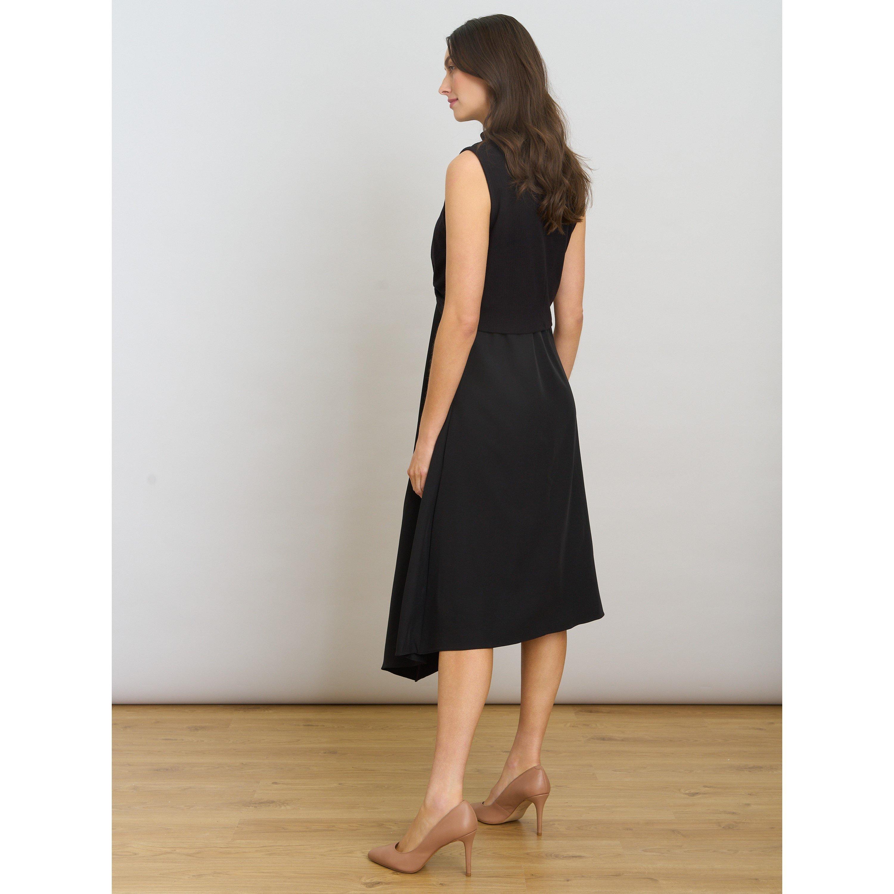 Black - Gina Bacconi - Ashlee Black Midi Dress - 7