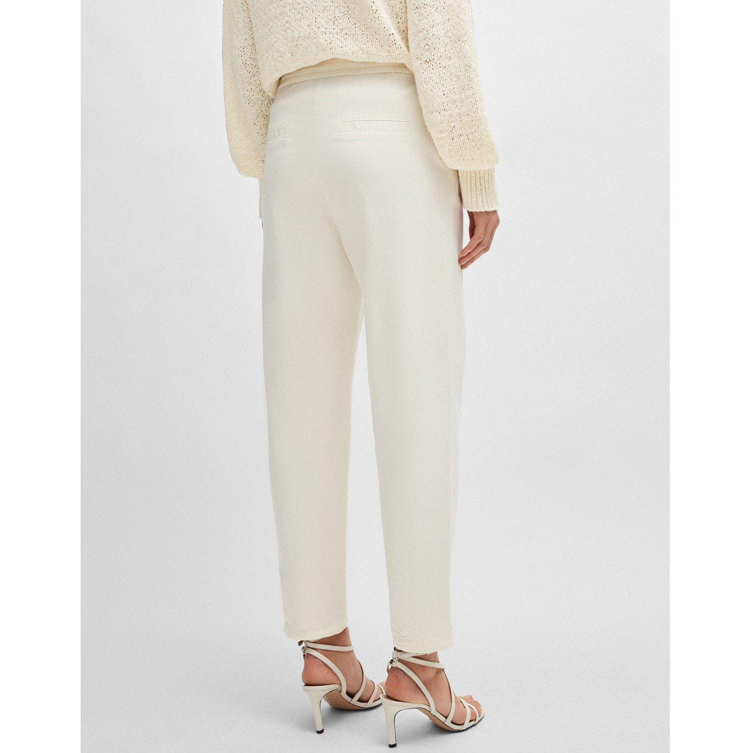 White - Boss - Tolinda-D Elasticed Waistband Trousers - 2