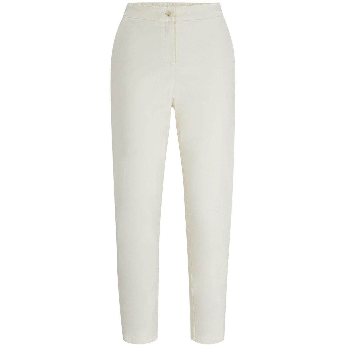 White - Boss - Tolinda-D Elasticed Waistband Trousers - 4