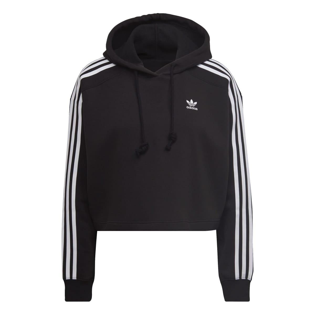 Black - adidas Originals - Adicolor Classics Crop Hoodie - 1