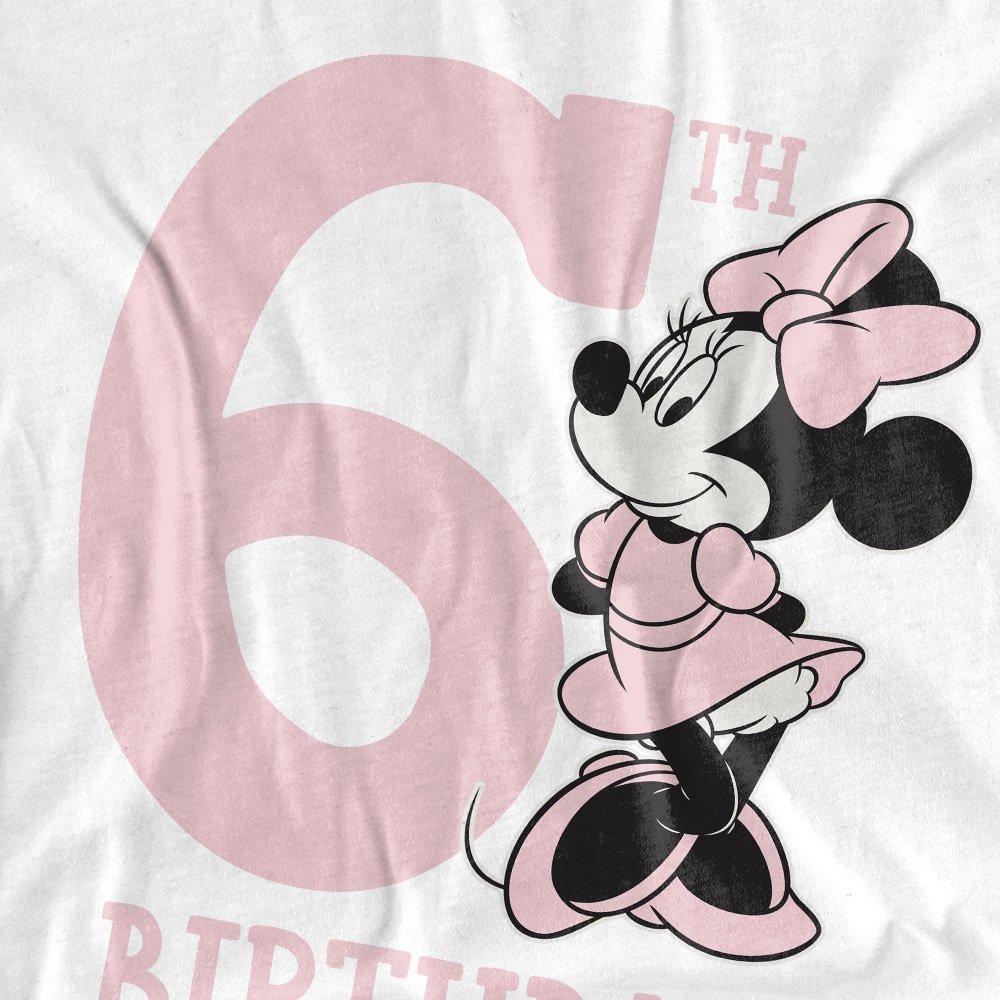 White - Minnie Mouse - Minnie Mouse 6Th Birthday Shirt T-Shirt White - 2