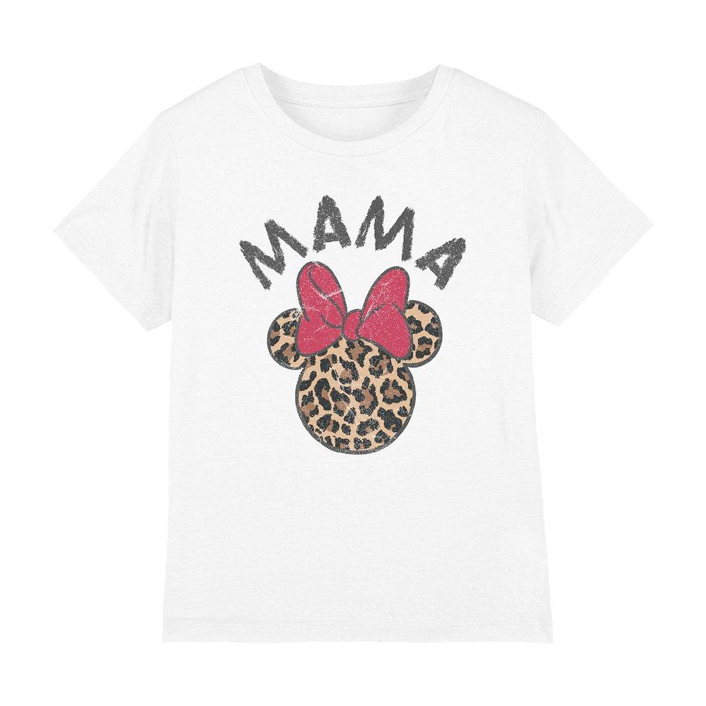 White - Minnie Mouse - Minnie Mouse MotherS Day Leopard Print Mama T-Shi - 1