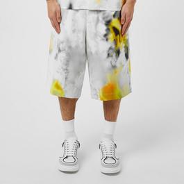 Alexander McQueen Obscured Flower Printed Shorts