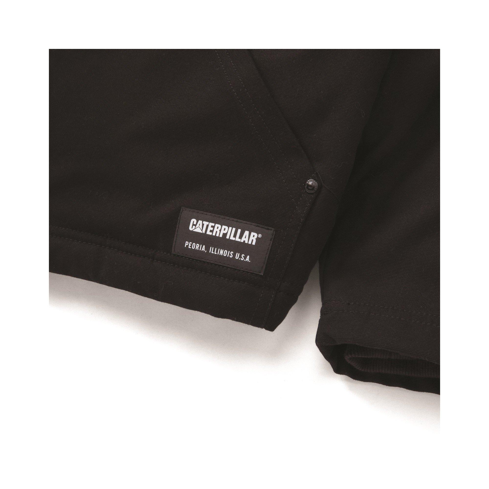 Black - Caterpillar - Hooded Sherpa Lined Jacket - 3