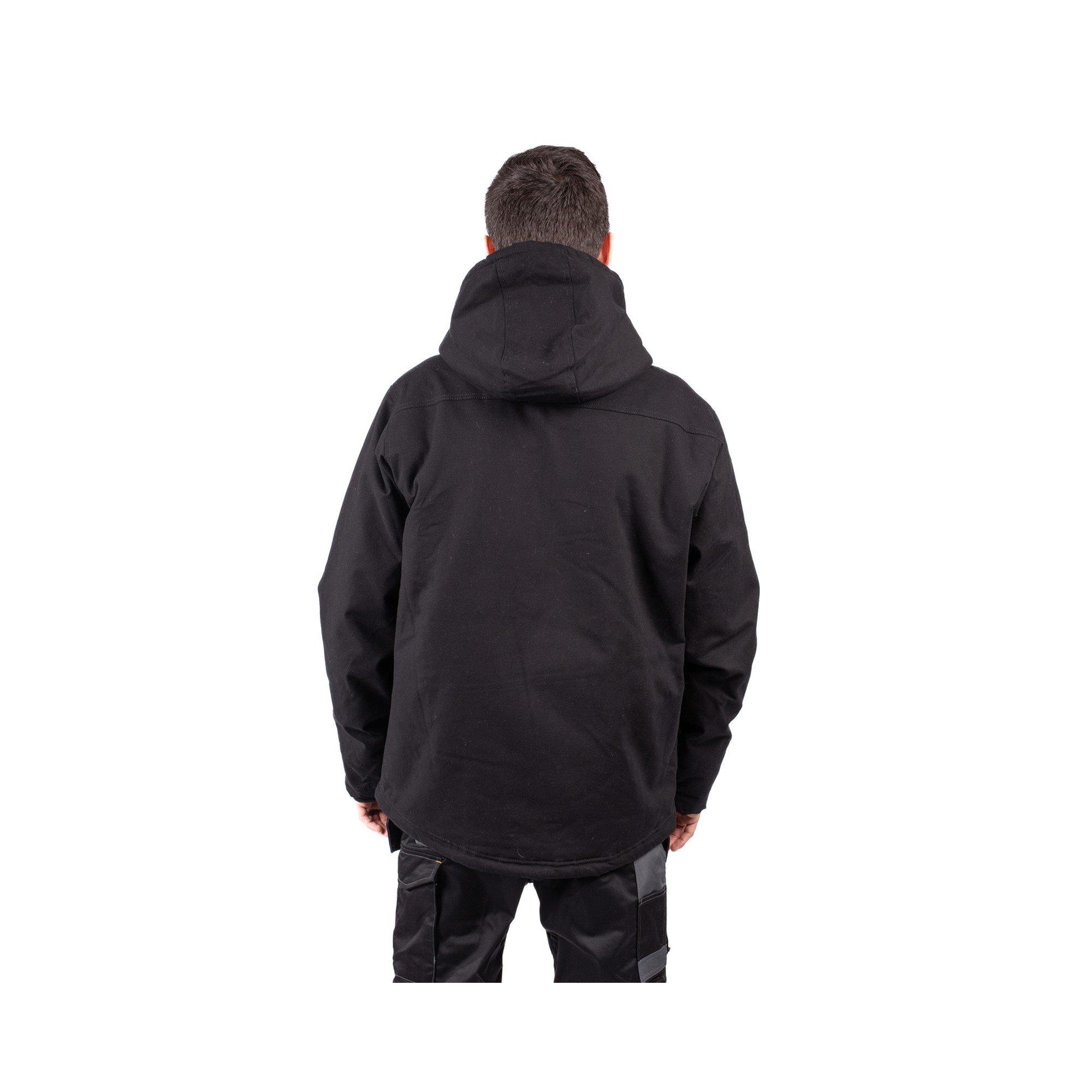 Black - Caterpillar - Hooded Sherpa Lined Jacket - 5