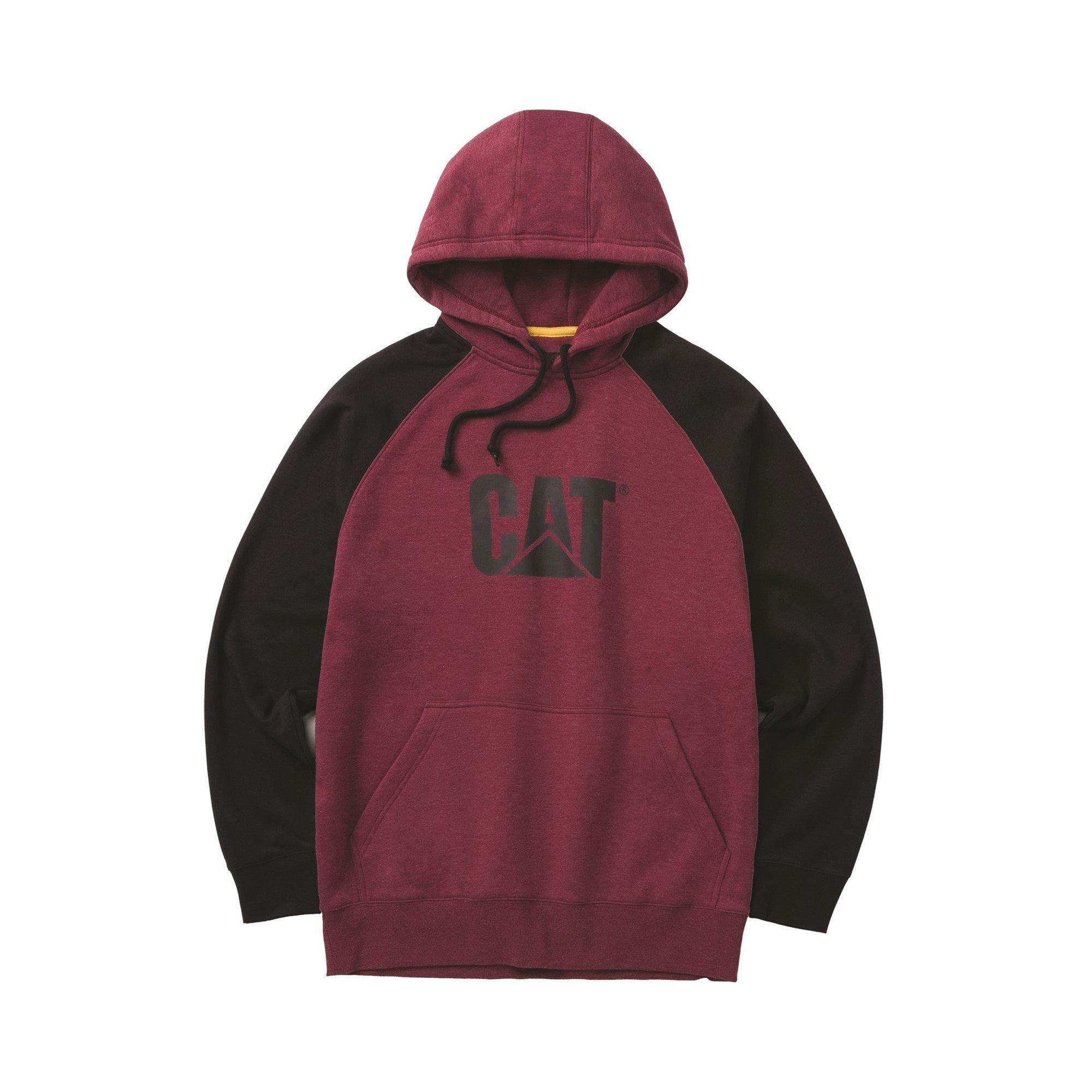 Caterpillar Men's Raglan Hooded Sweatshirt - Carere Heath Carmenere Heath - Lge