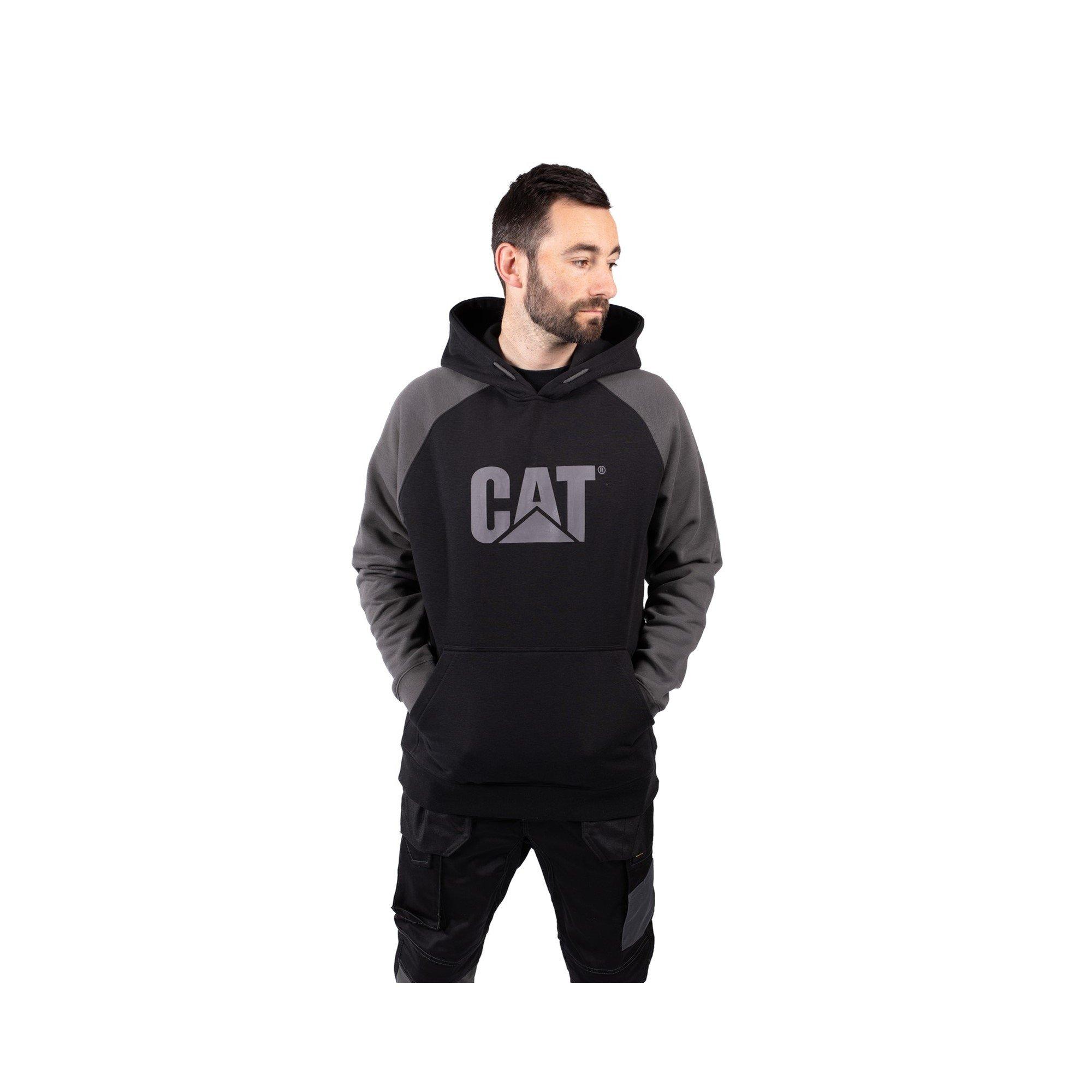 Black/Magnet - Caterpillar - Raglan Hooded Sweatshirt - 4